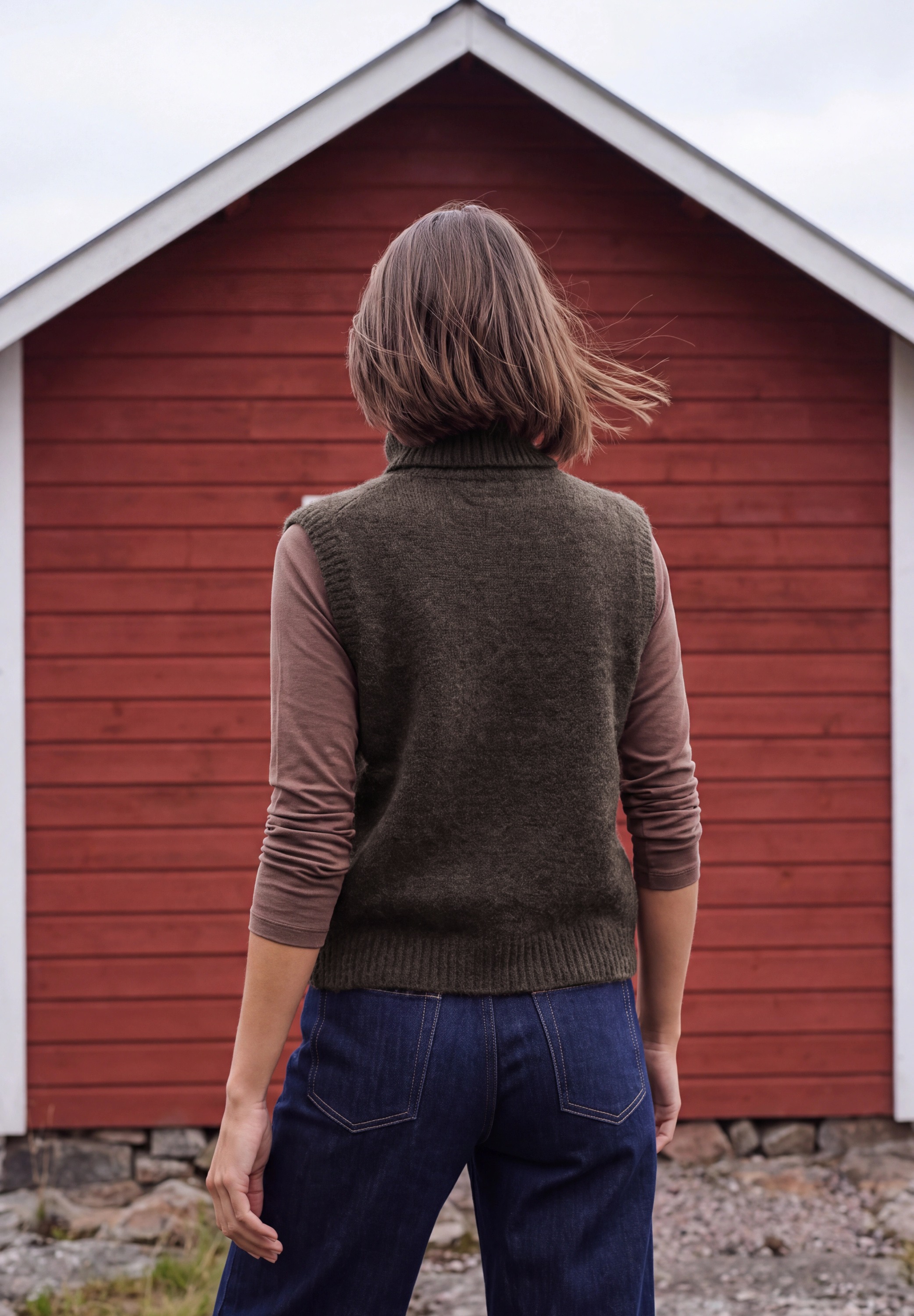 Pullunder mit Kragen und Argyle-Muster