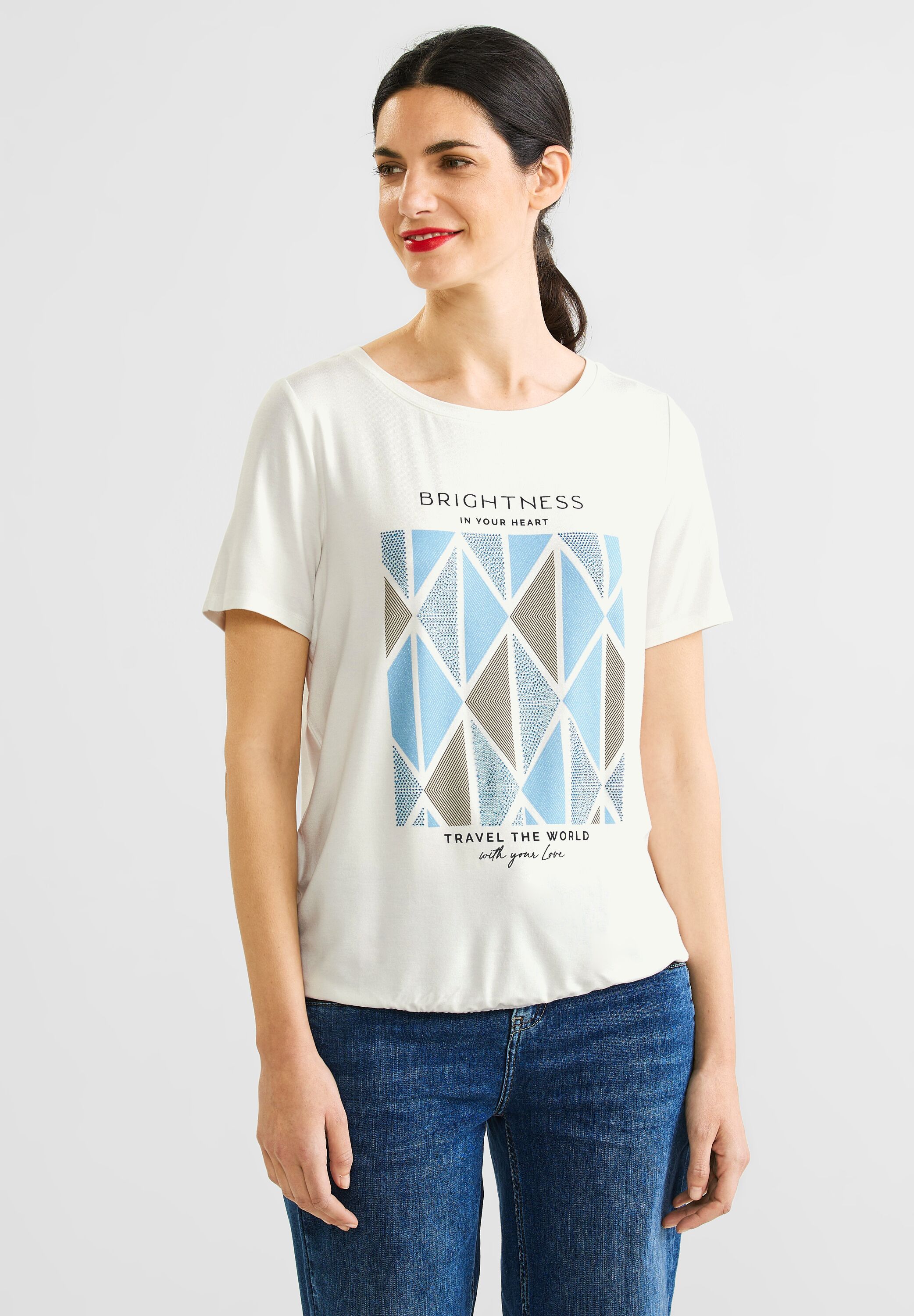 Shirt mit Rhombus Partprint