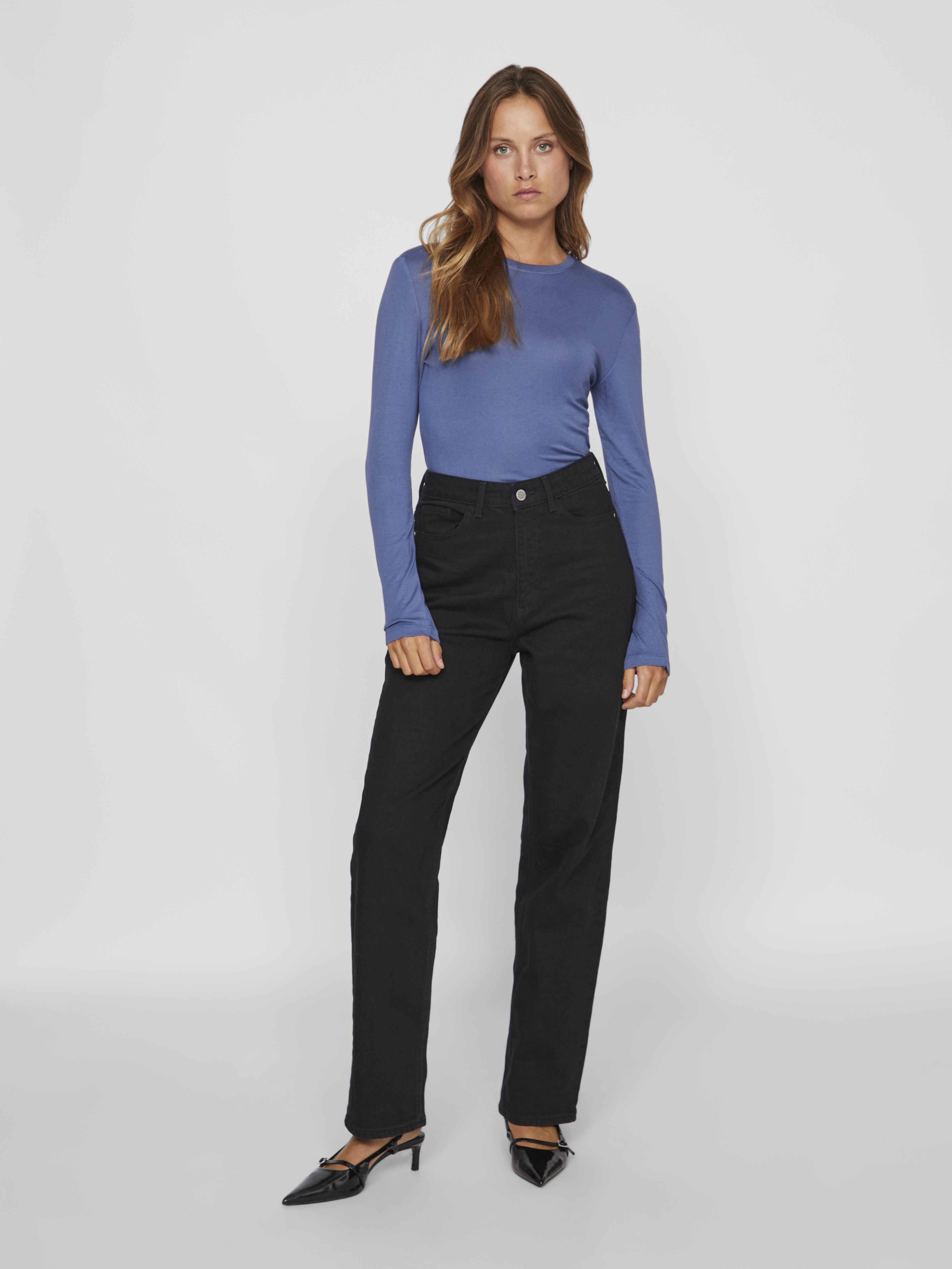 VIALEXIA O-NECK L/S TOP - NOOS