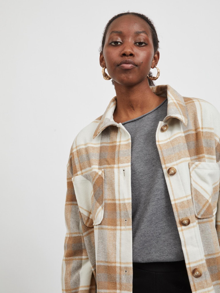 VIKIMMI CHECK SHIRT  L/S JACKET - NOOS
