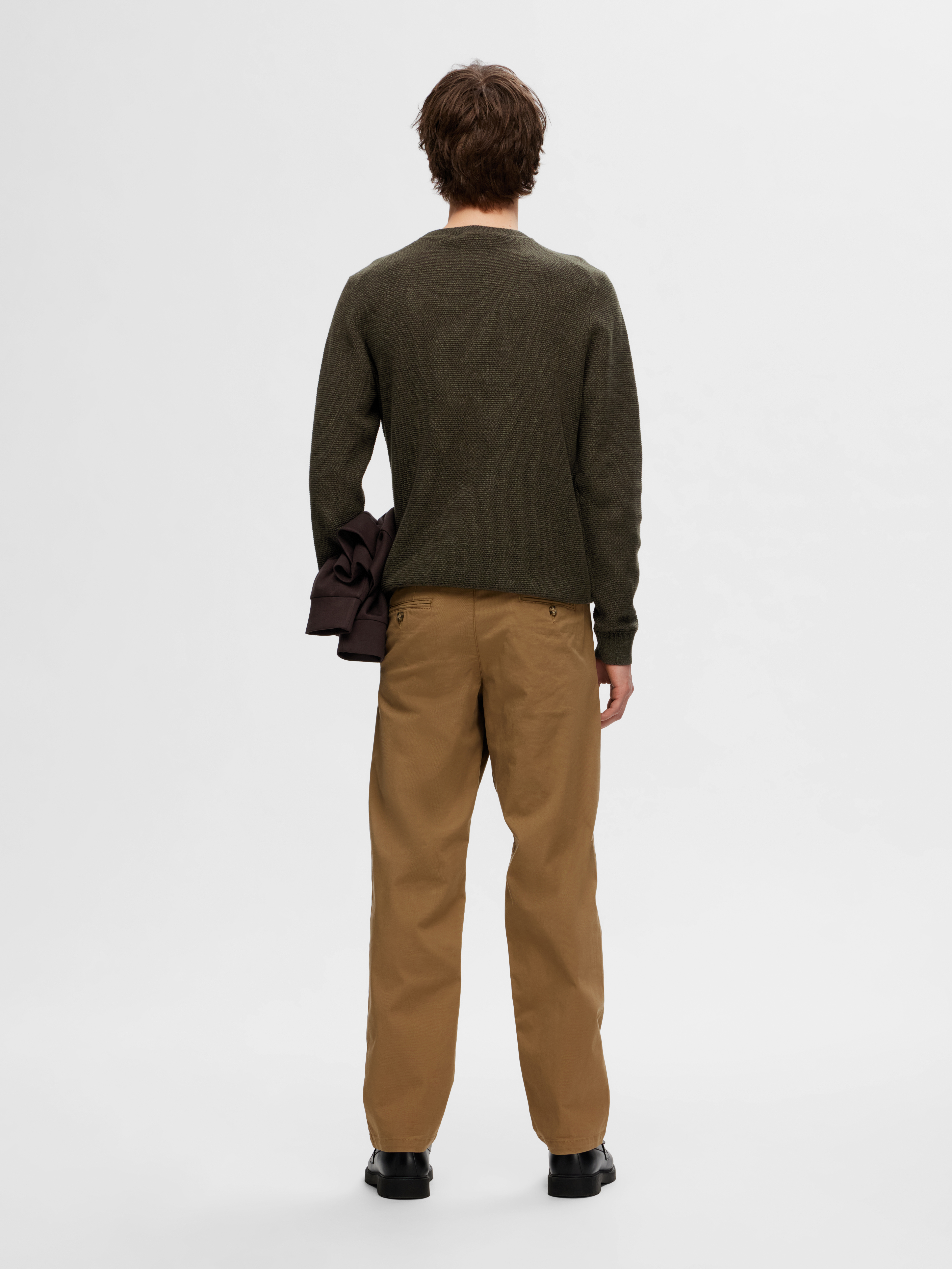 SLHROSS LS KNIT STRUCTURE CREW NECK NOOS SLHROSS LS KNIT STRUCTURE CREW NECK NOOS