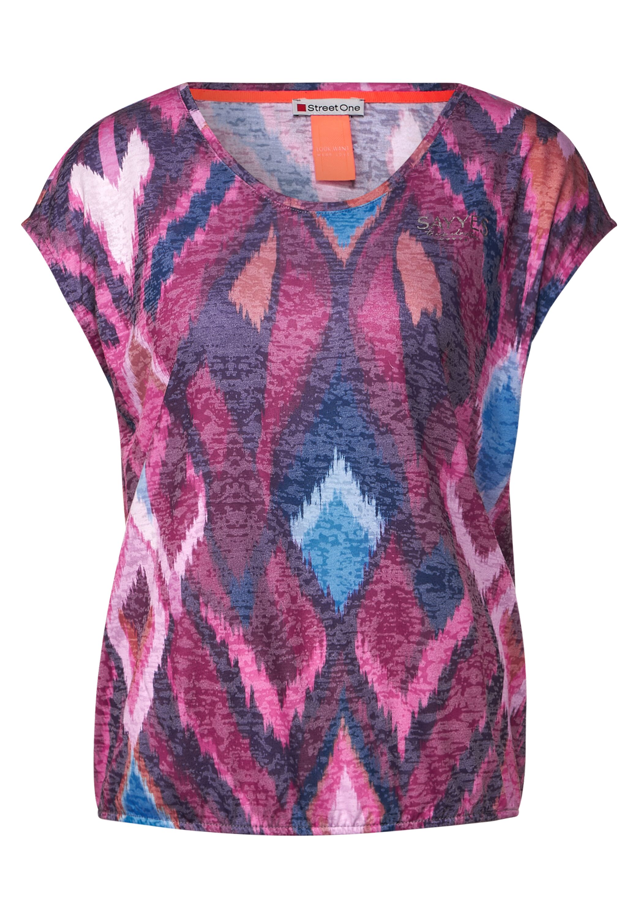 Multicolor Ikat Print Shirt