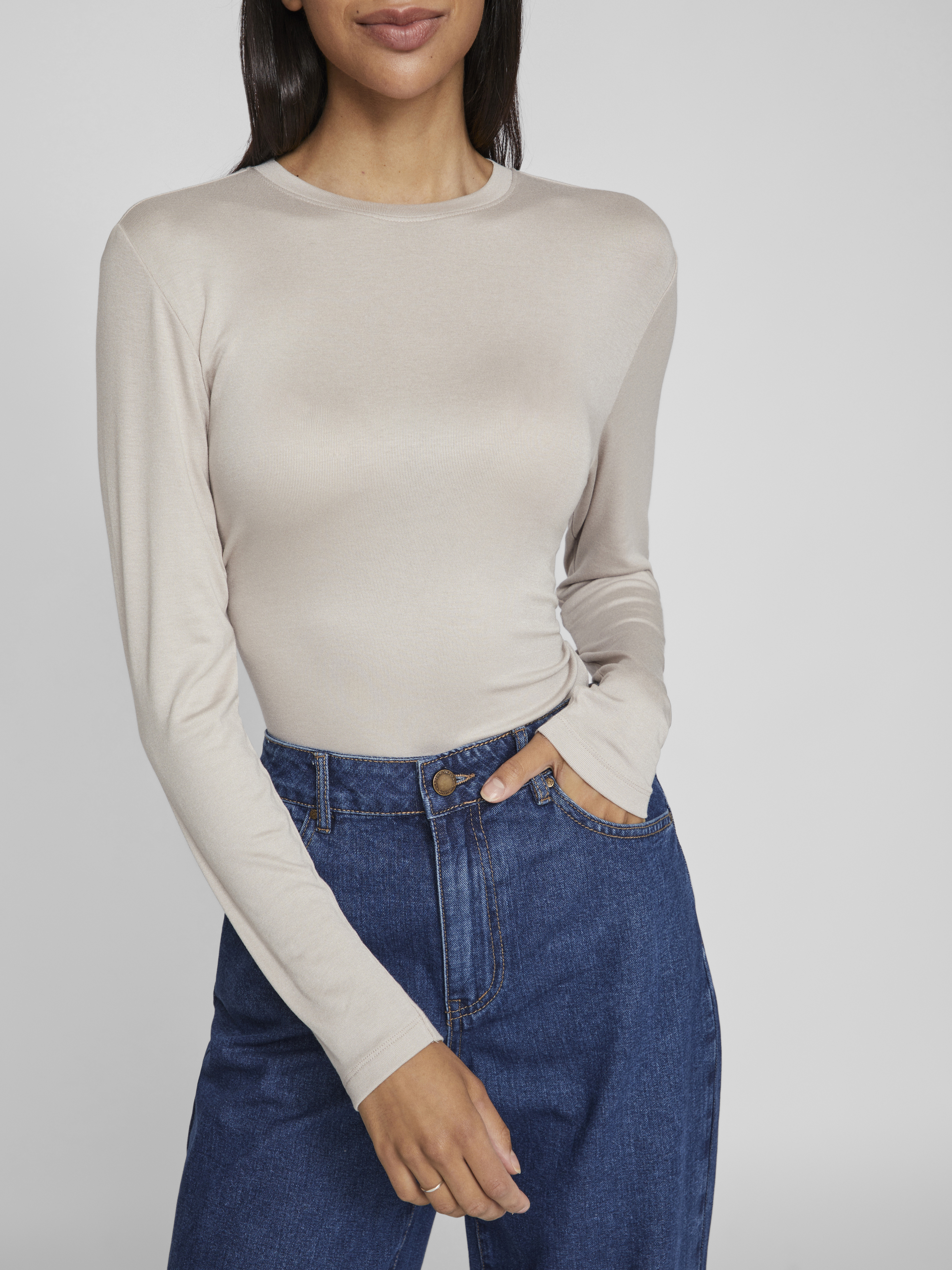 VIALEXIA O-NECK L/S TOP - NOOS