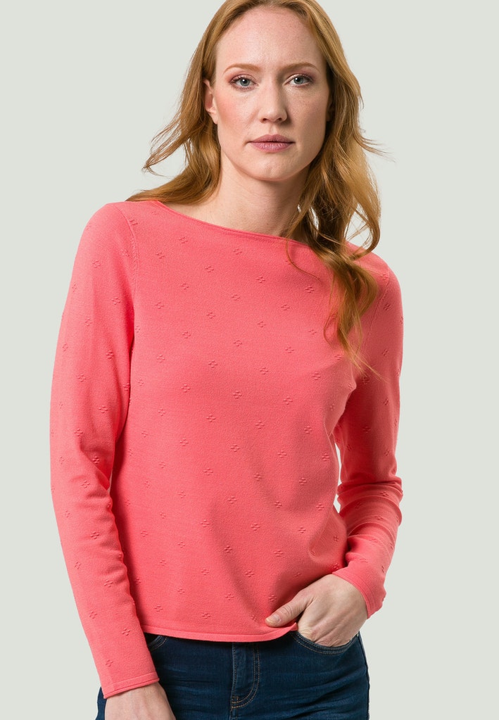 Pullover mit U-Boot Ausschnitt