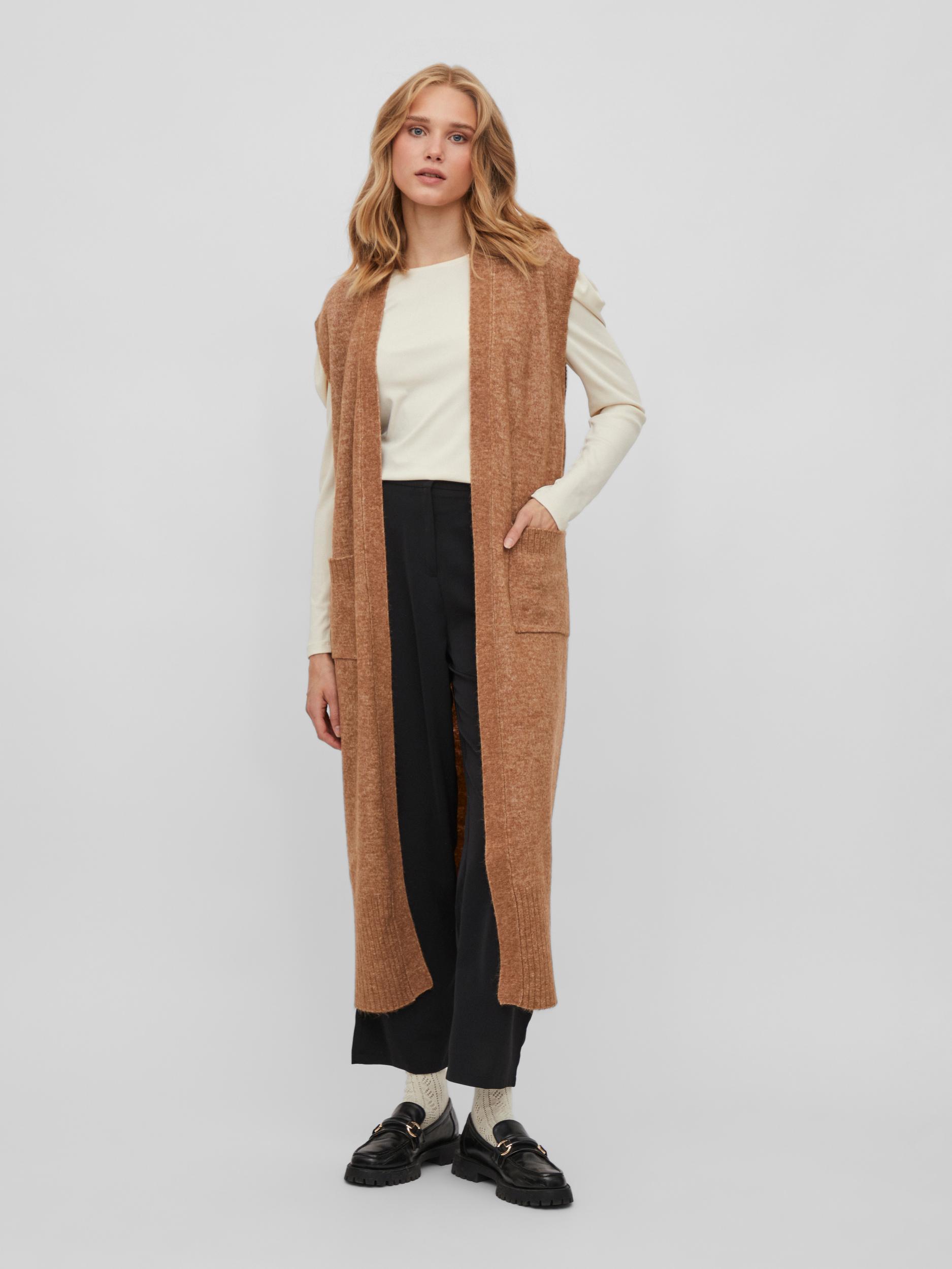 VICILIA S/L BELT LONG KNIT VEST/SU