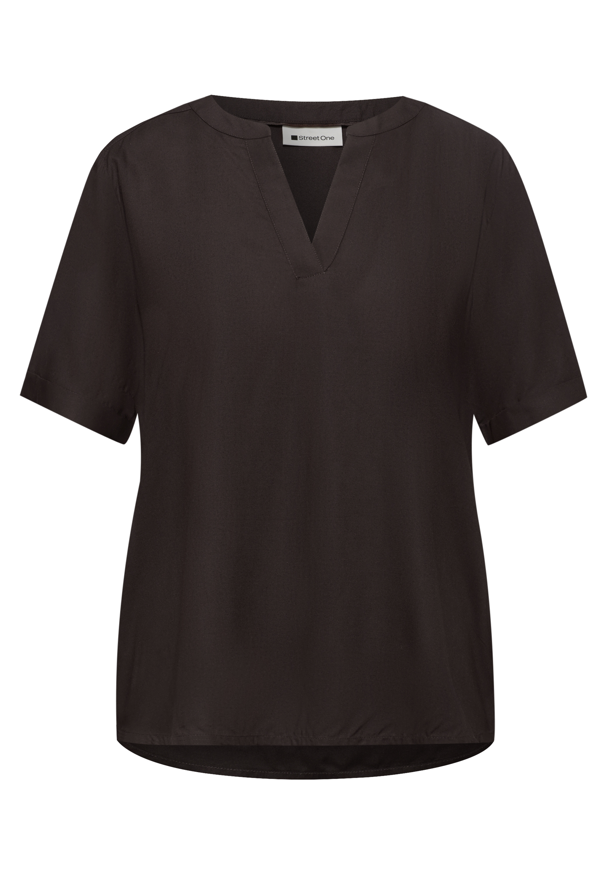 Kurzarm Bluse mit Turn-Up