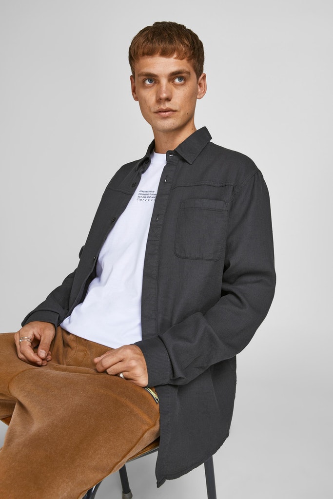 JCOACE WAFFLE SHIRT LS ONE POCKET