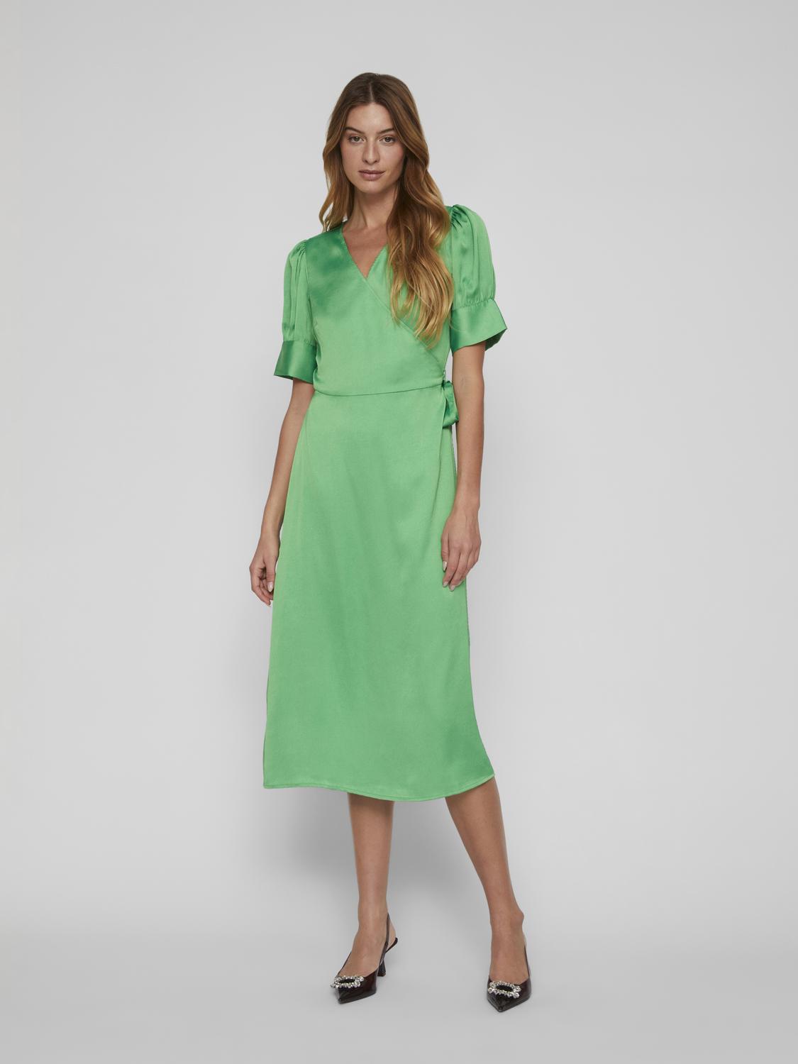 VINARIA S/S WRAP MIDI DRESS/DC/SU