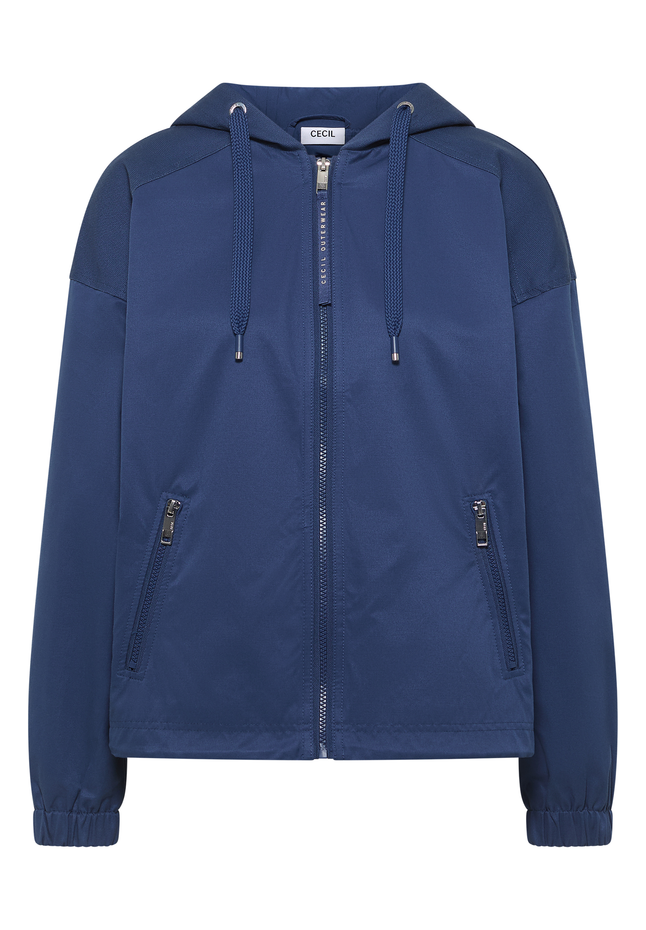 Jacke aus Baumwollmix mit Kapuze