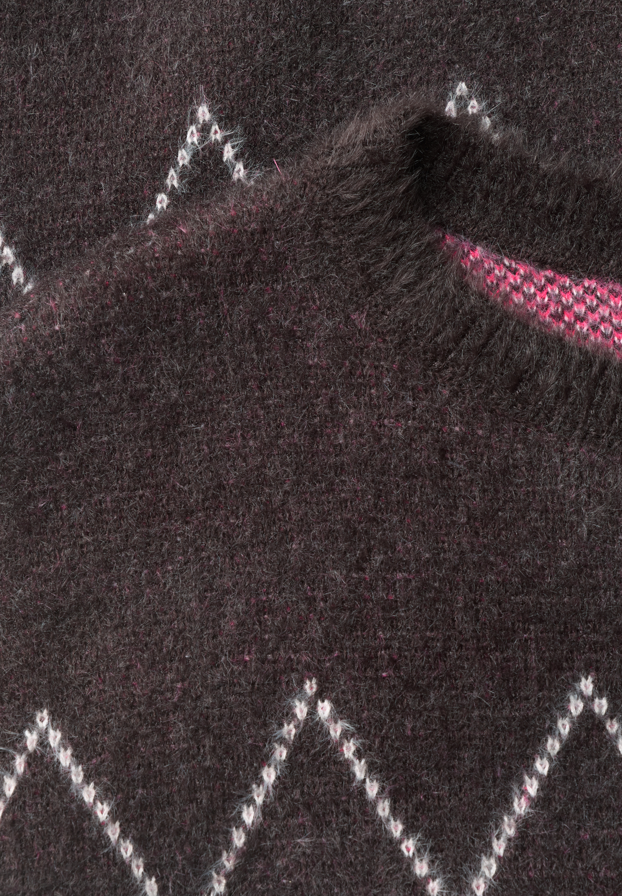Federgarn Pullover mit Argyle-Muster