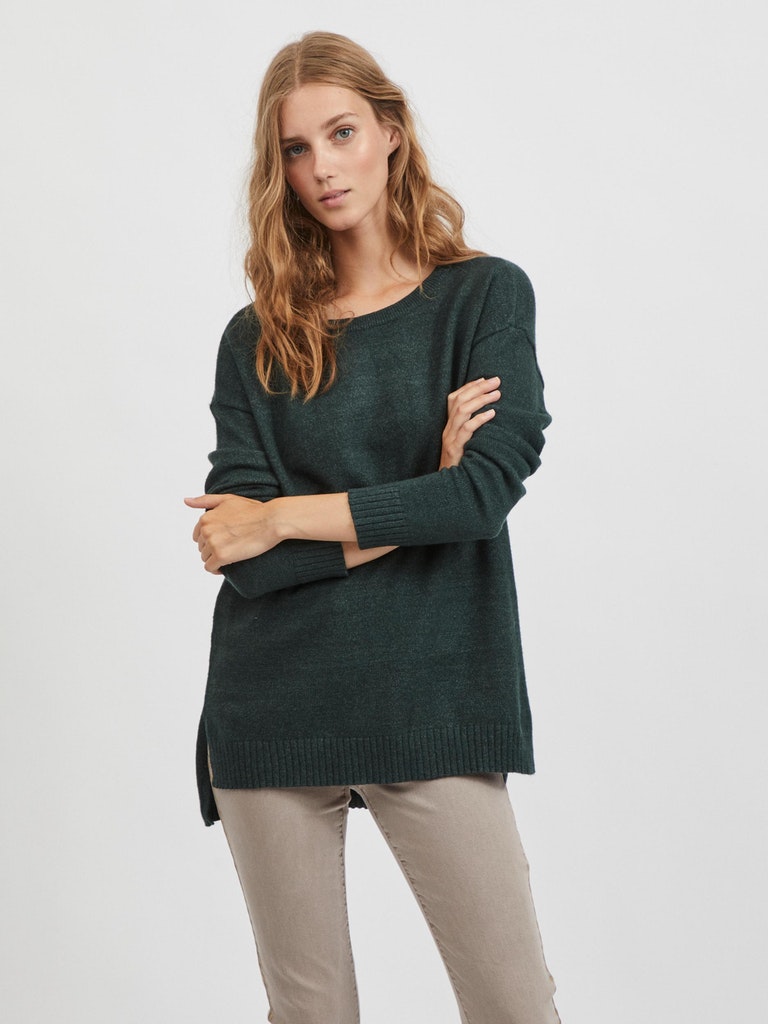 VIRIL HIGH LOW L/S KNIT TOP - NOOS