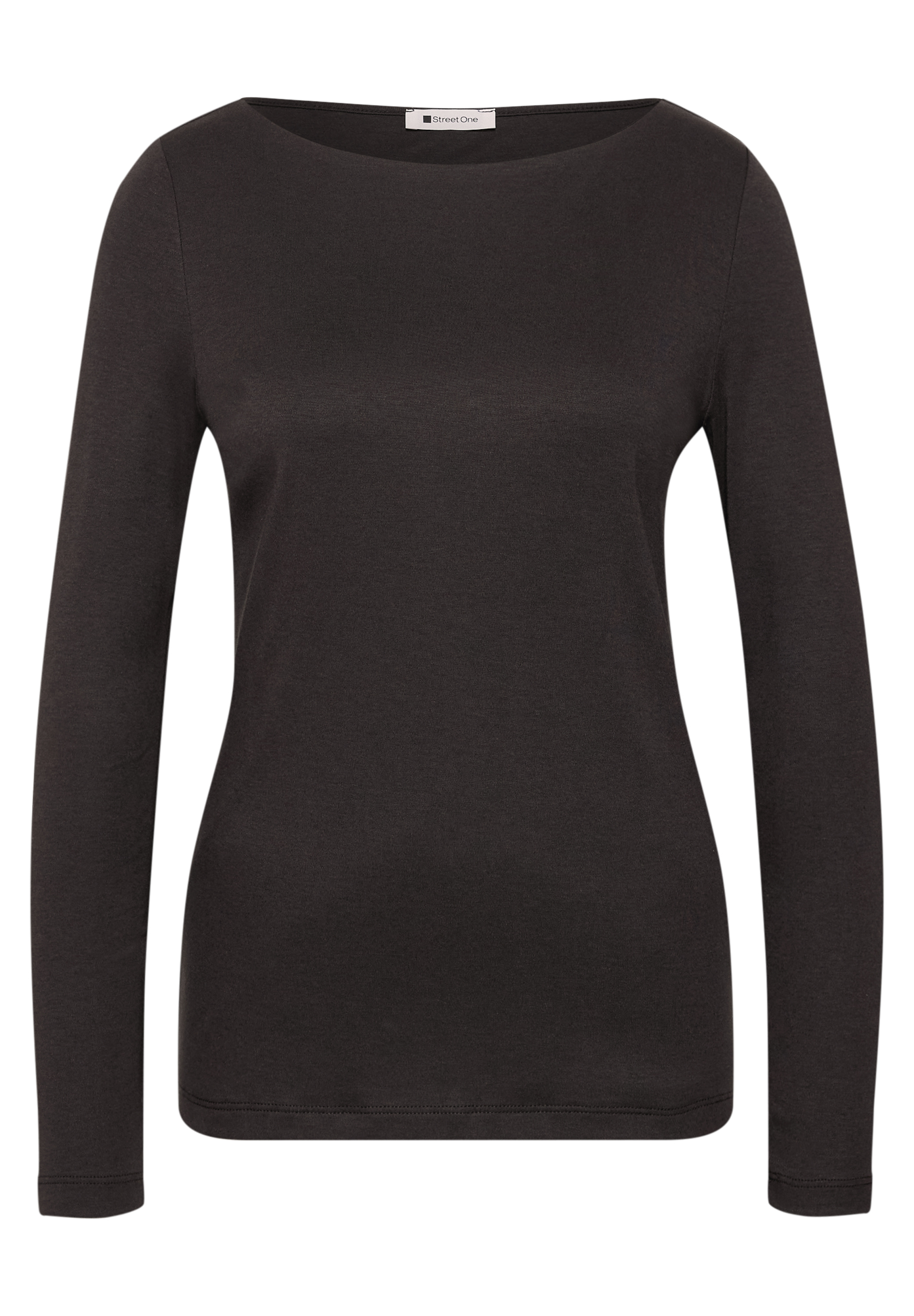 Basic Shirt mit U-Boot-Ausschnitt