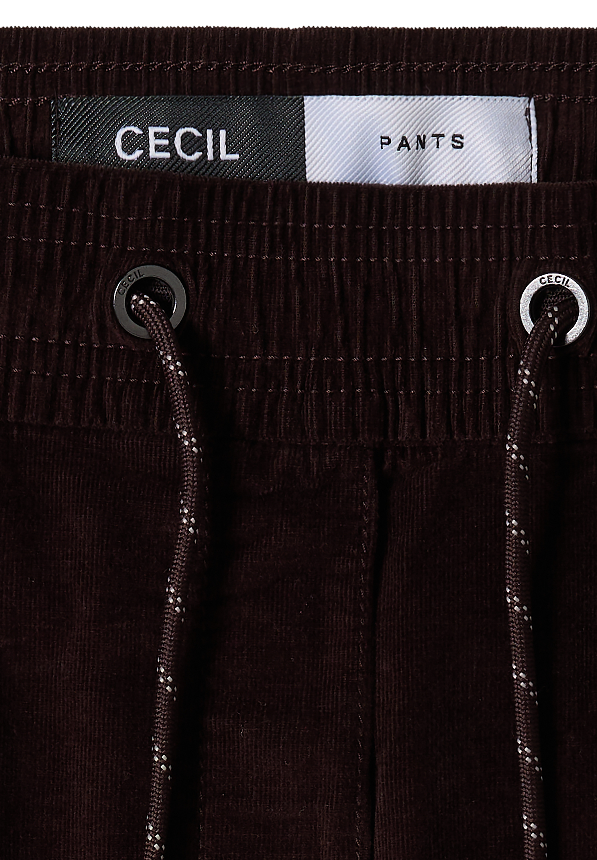 Mid Waist Slim Leg Hose im Casual Fit