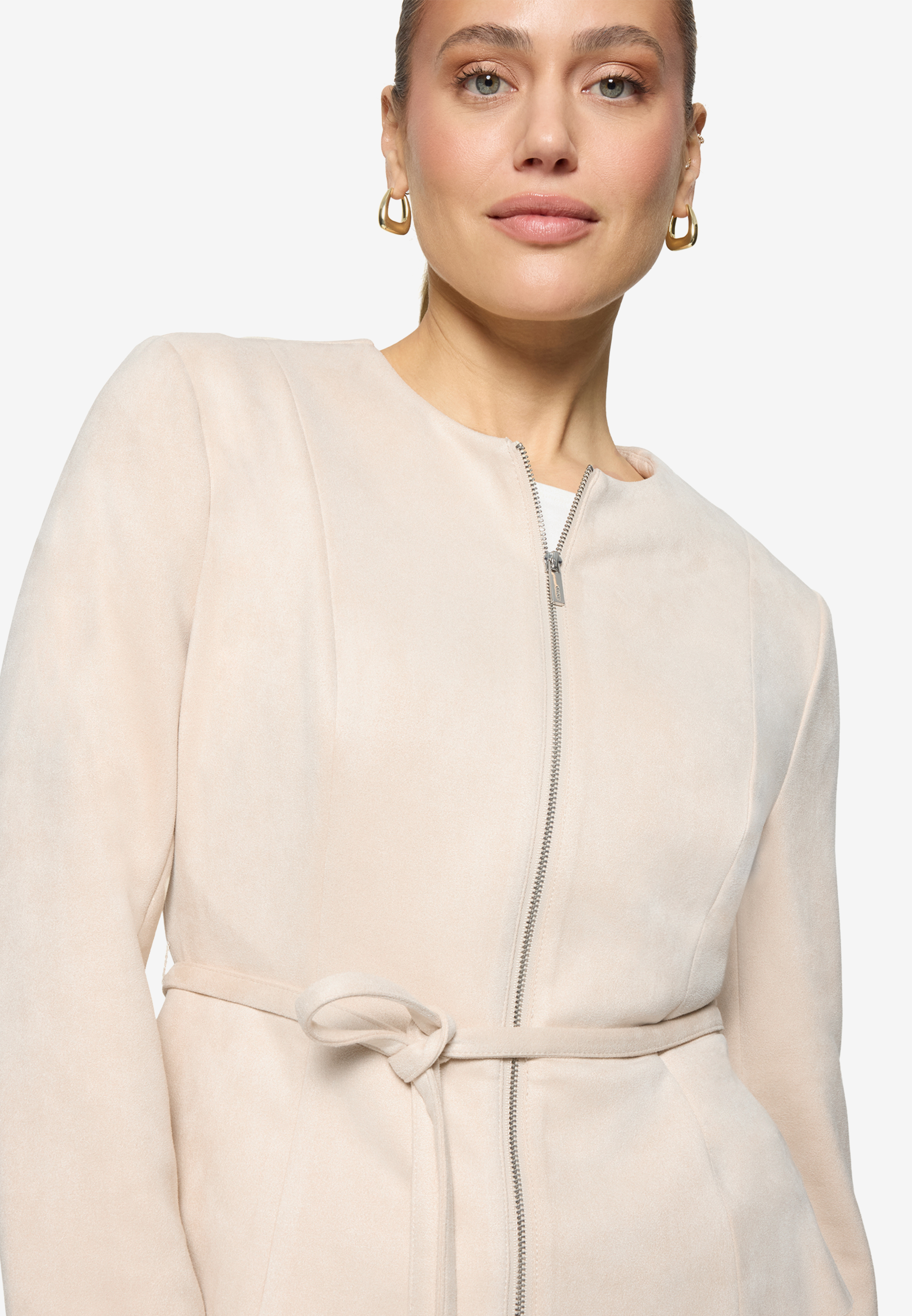 Blazer-Jacke  in Lederoptik