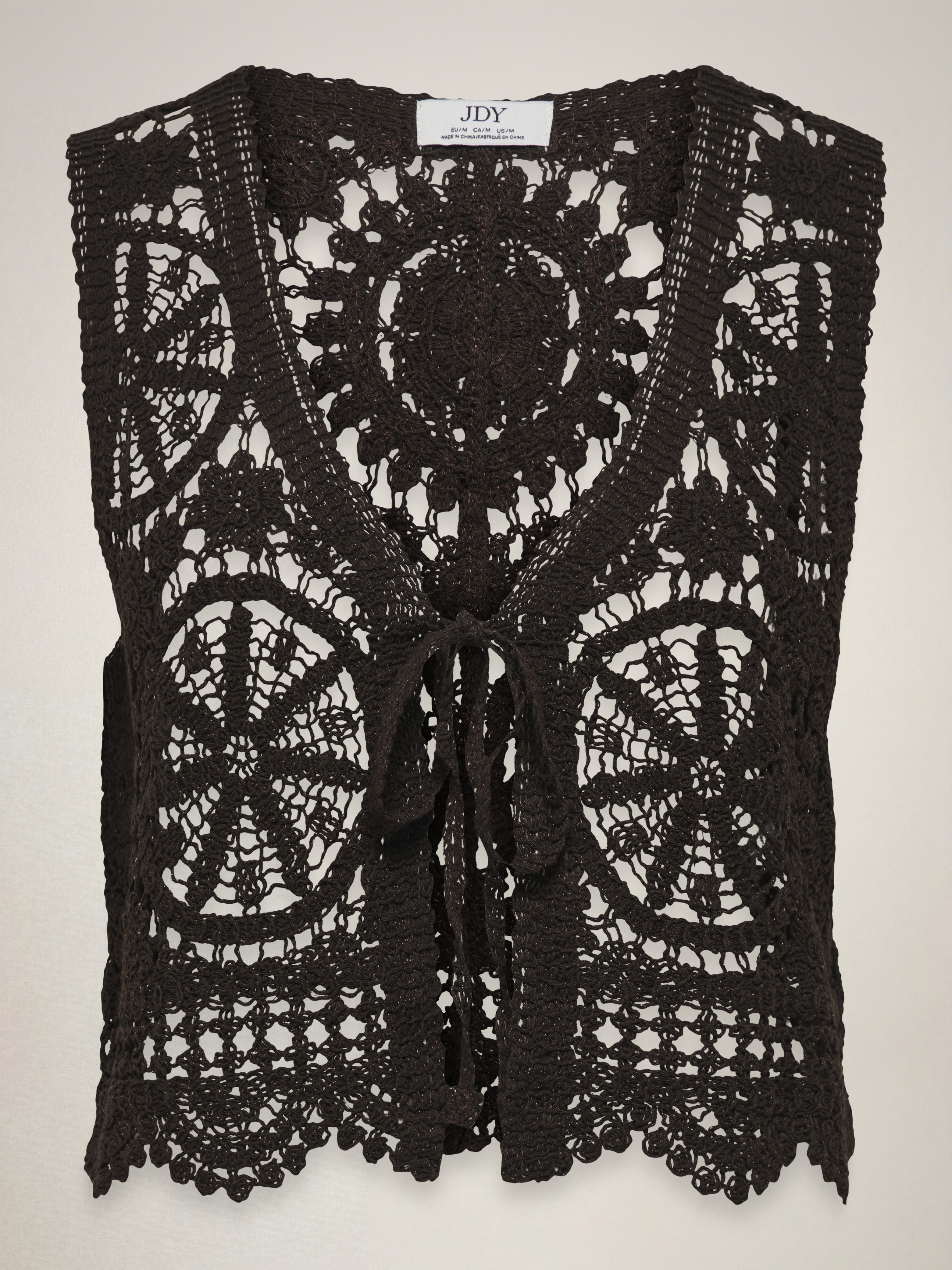 JDYVIC S/L V-NECK TIE VEST KNT
