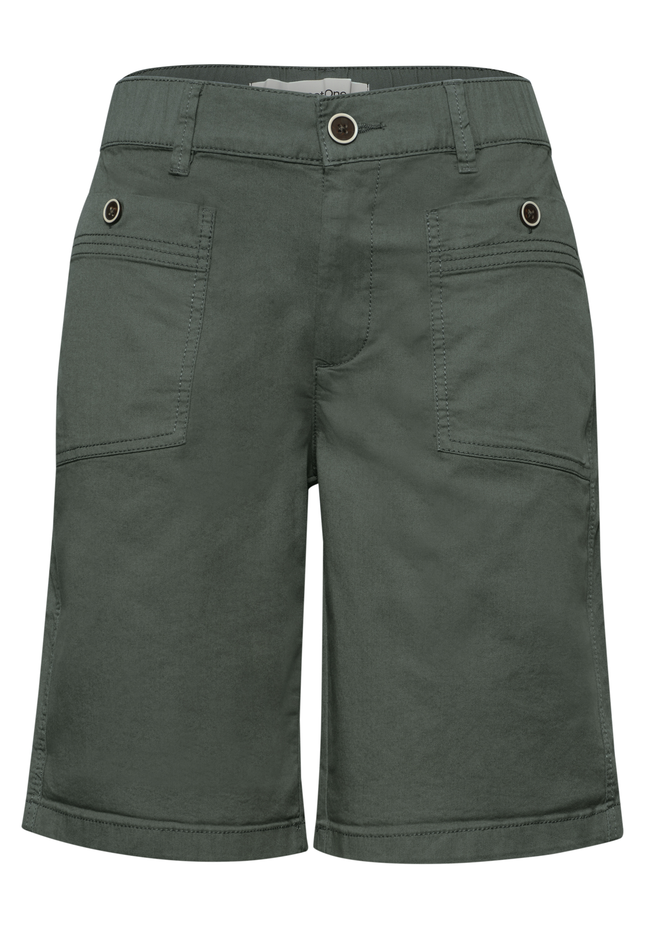 Straight Leg Bermuda mit Turn-Up