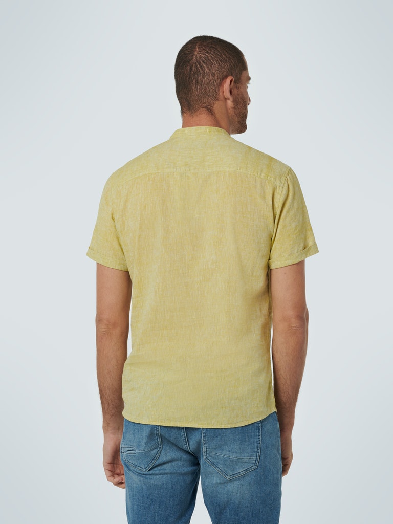Shirt Short Sleeve Granddad 2 Coloured With Linen