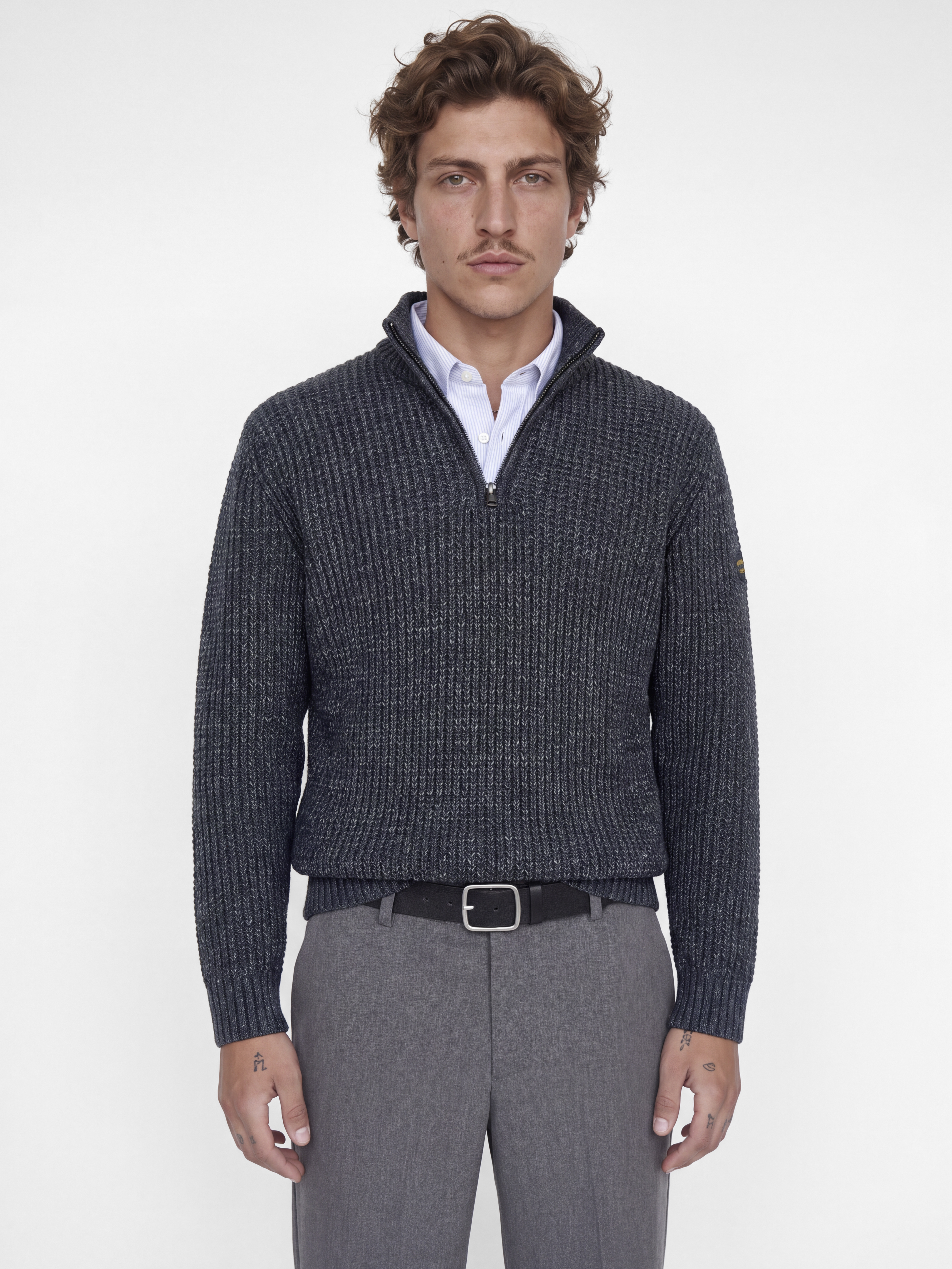 JJROOSTER KNIT HALF ZIP