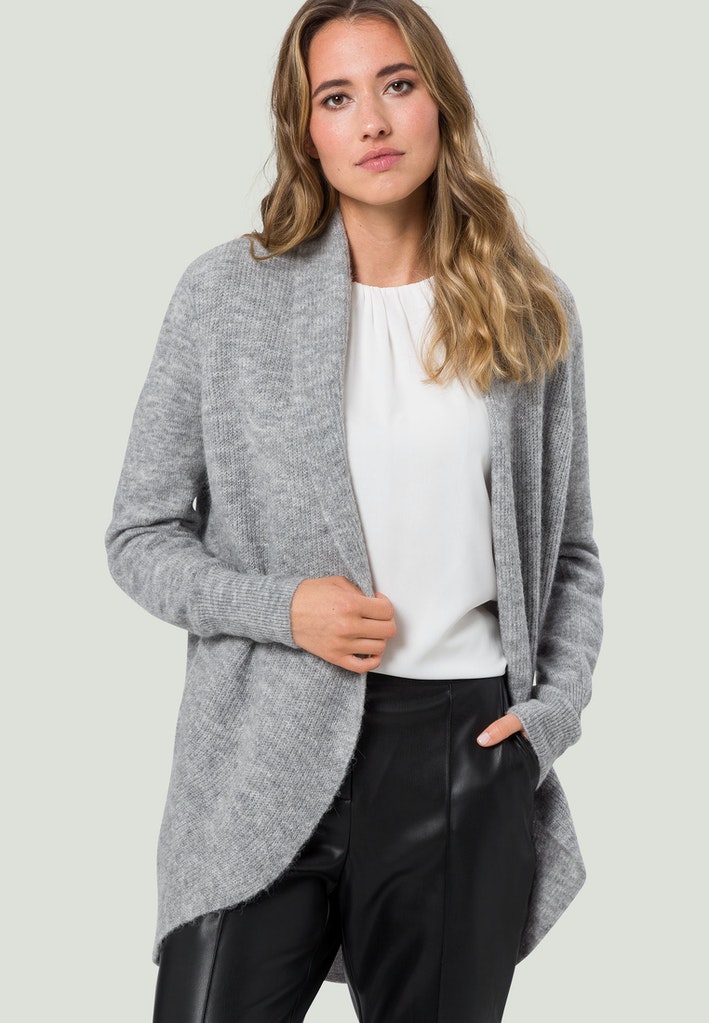 Strickjacke mit Schalkragen