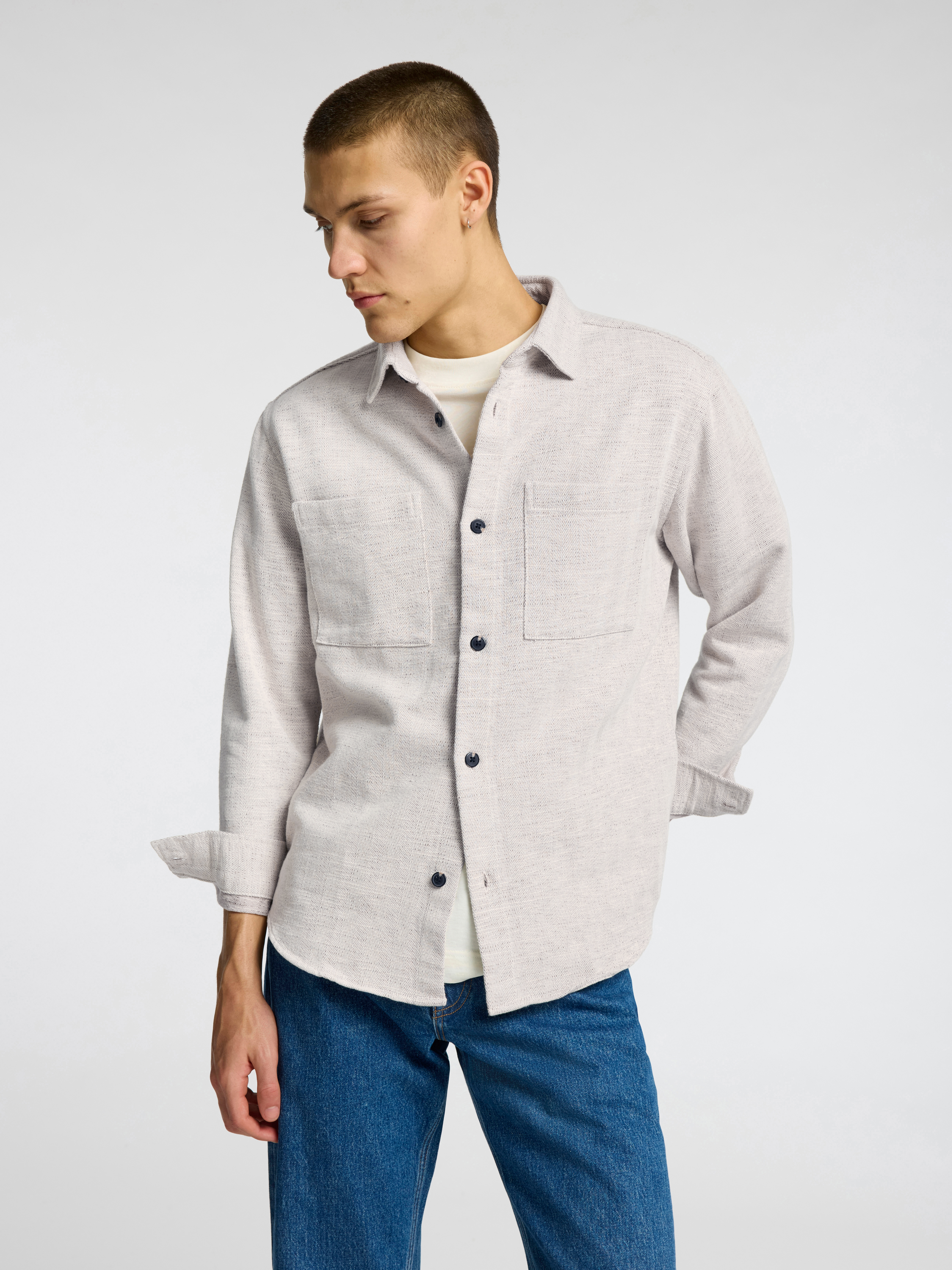 SLHREGHANK HERRINGBONE OVERSHIRT