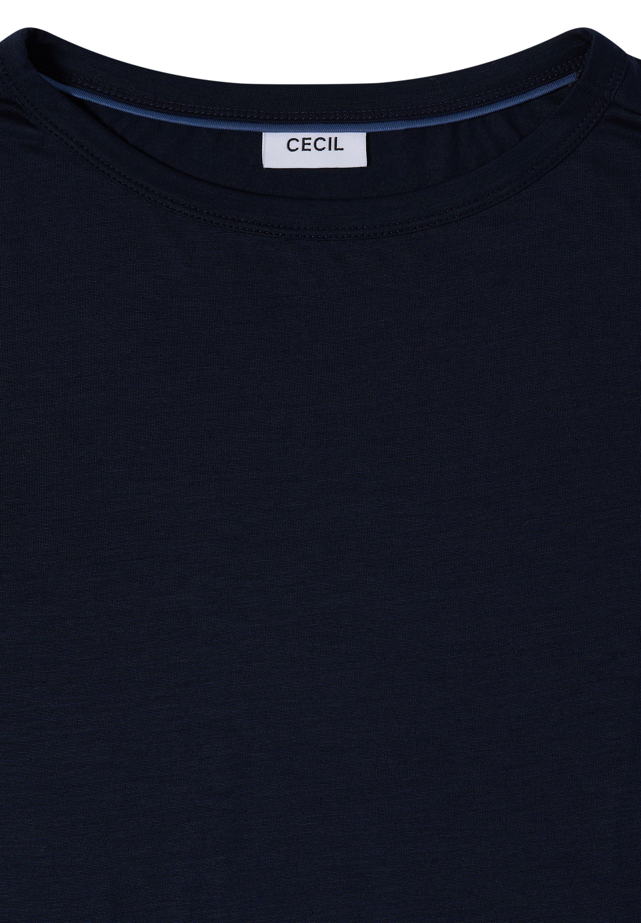 Langarm Shirt aus Lyocell mit Boat Neck