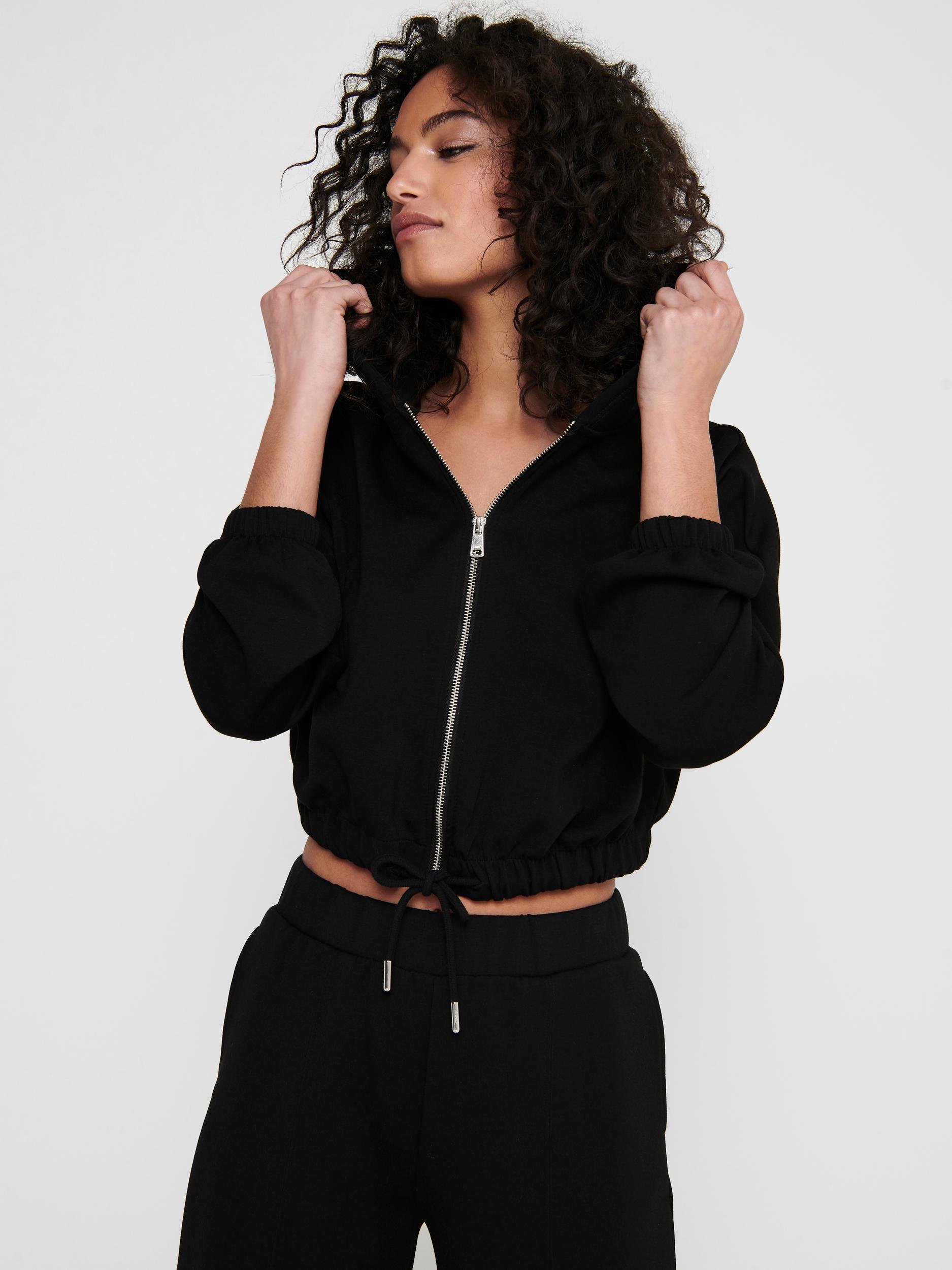 ONLSCARLETT L/S HOOD ZIP SWT