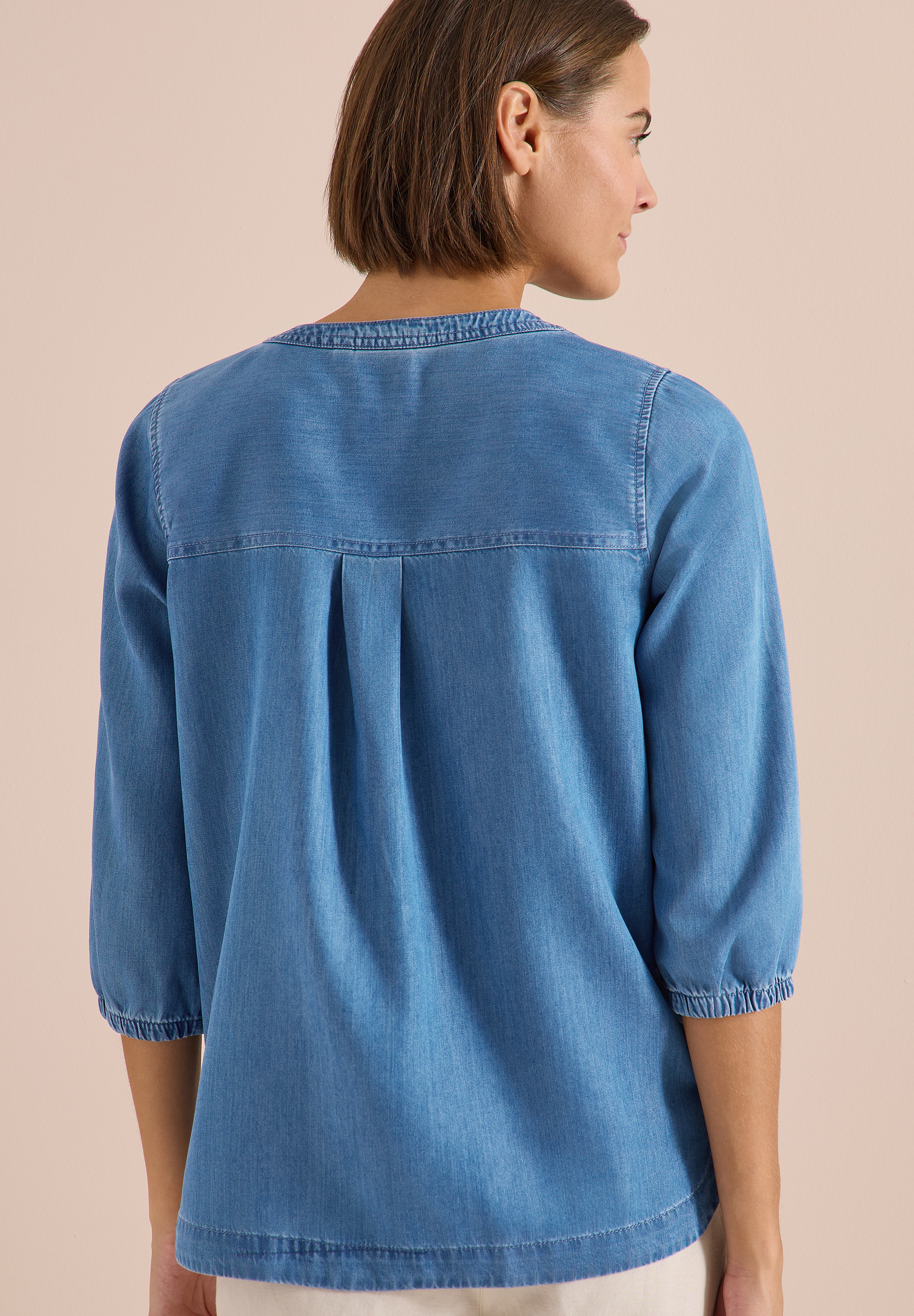3/4-Arm Tunika im Denim-Look