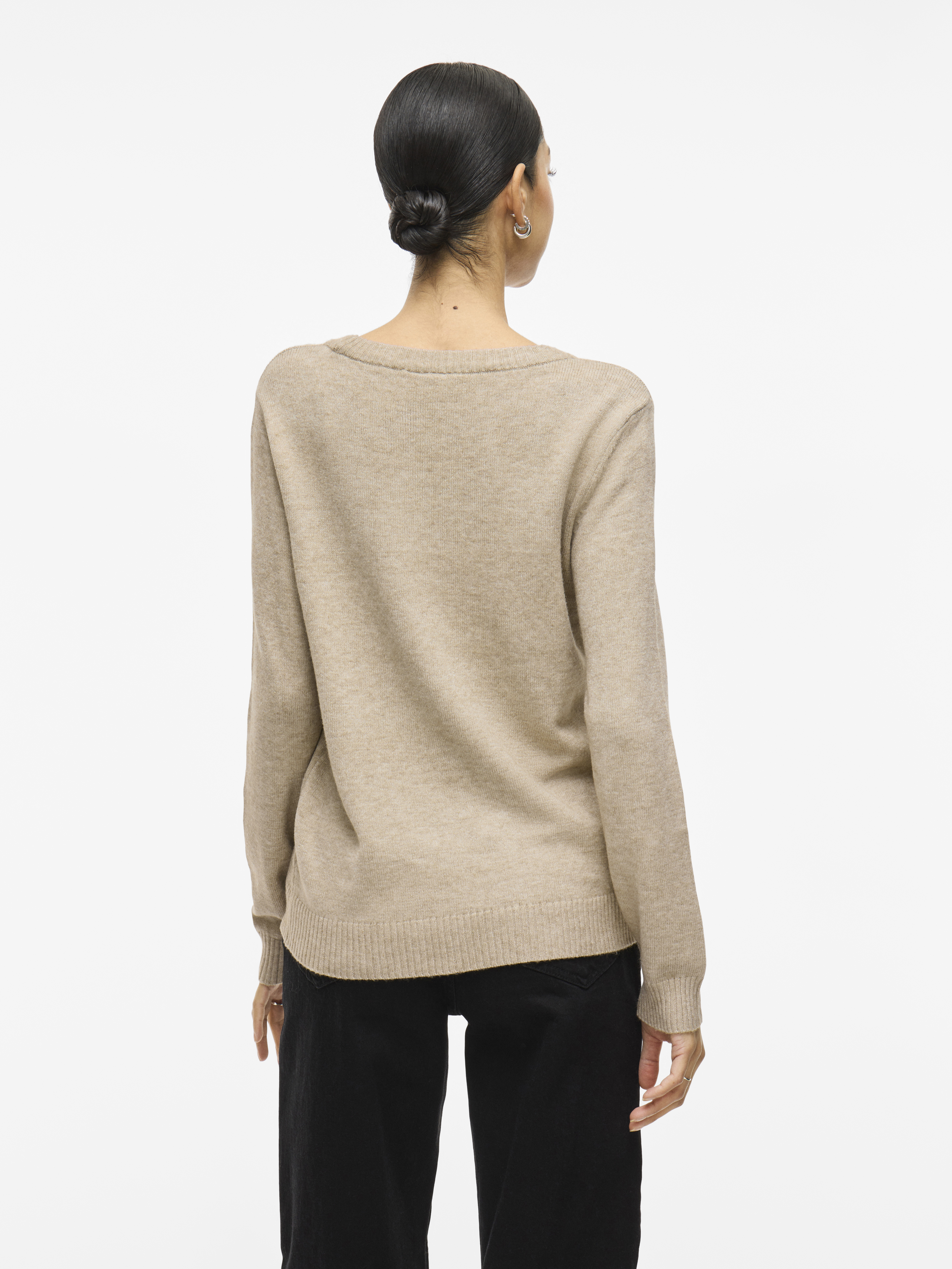 VIRIL O-NECK L/S  KNIT TOP - NOOS