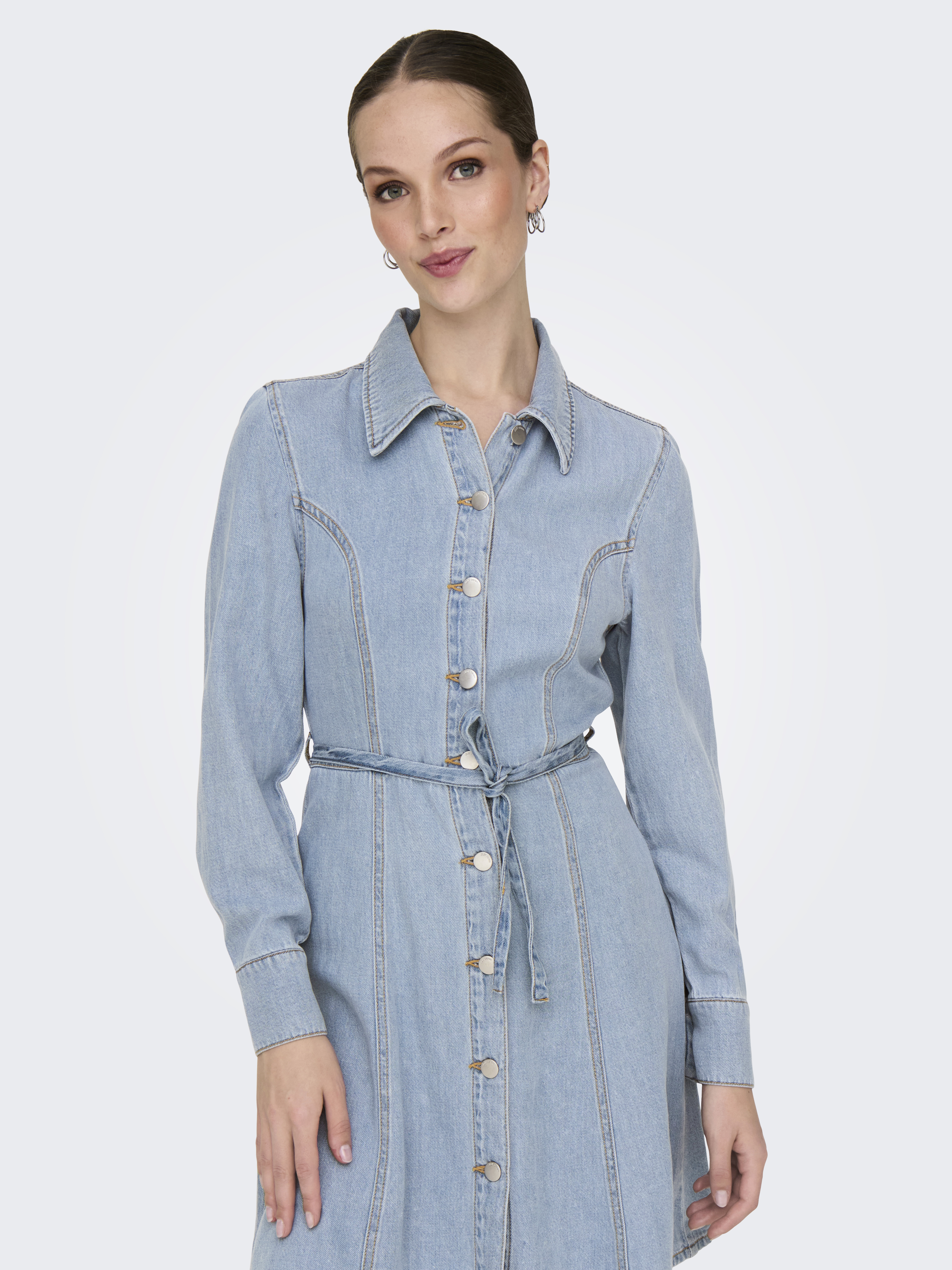 JDYKAMMA LS BELT SHORT DRESS DNM