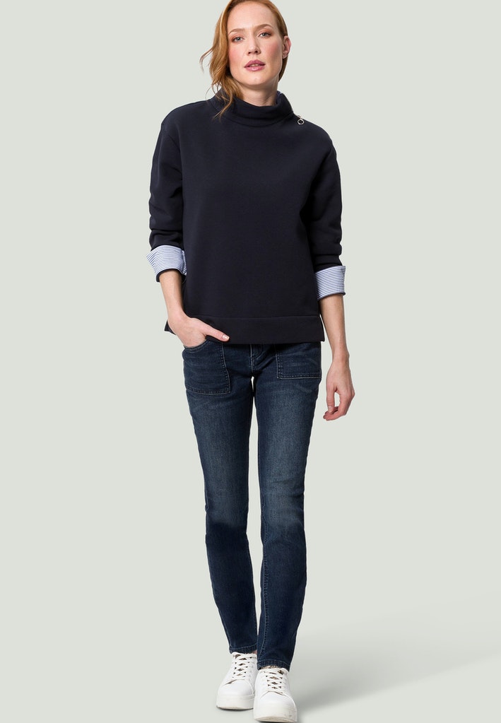 Sweatshirt Kragen mit Zip