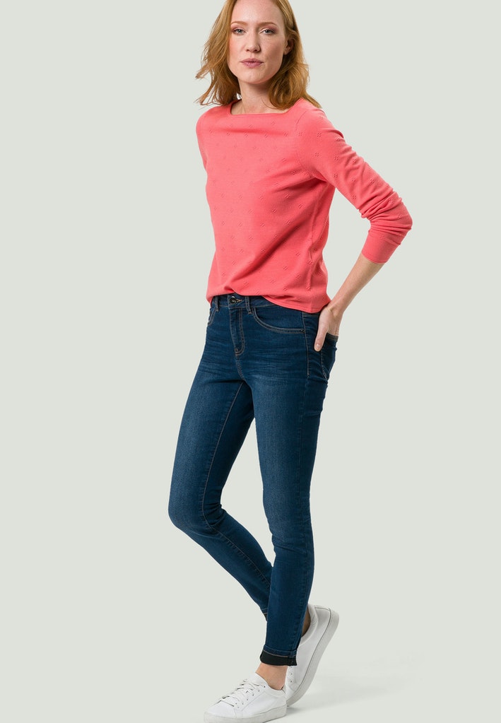 Pullover mit U-Boot Ausschnitt