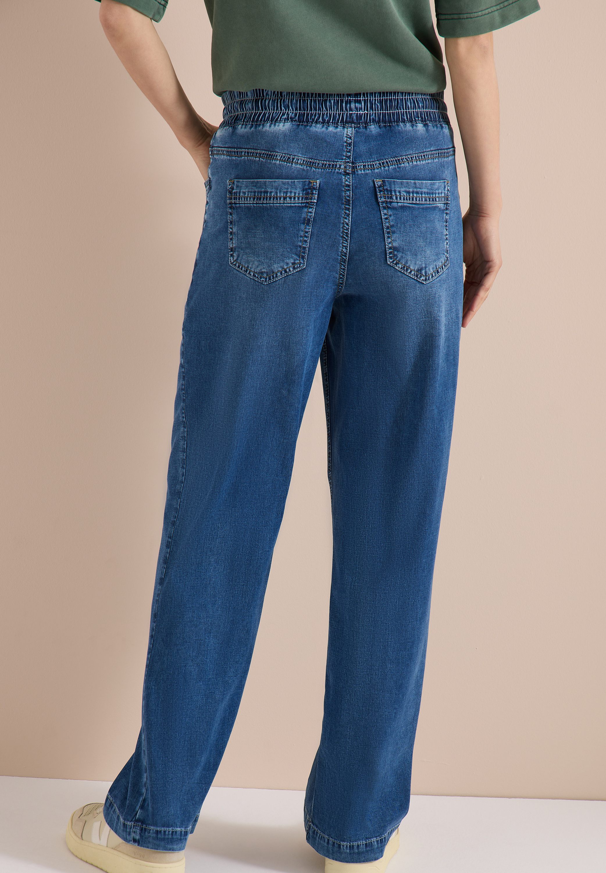 High Waist Wide Leg Jeans im Loose Fit