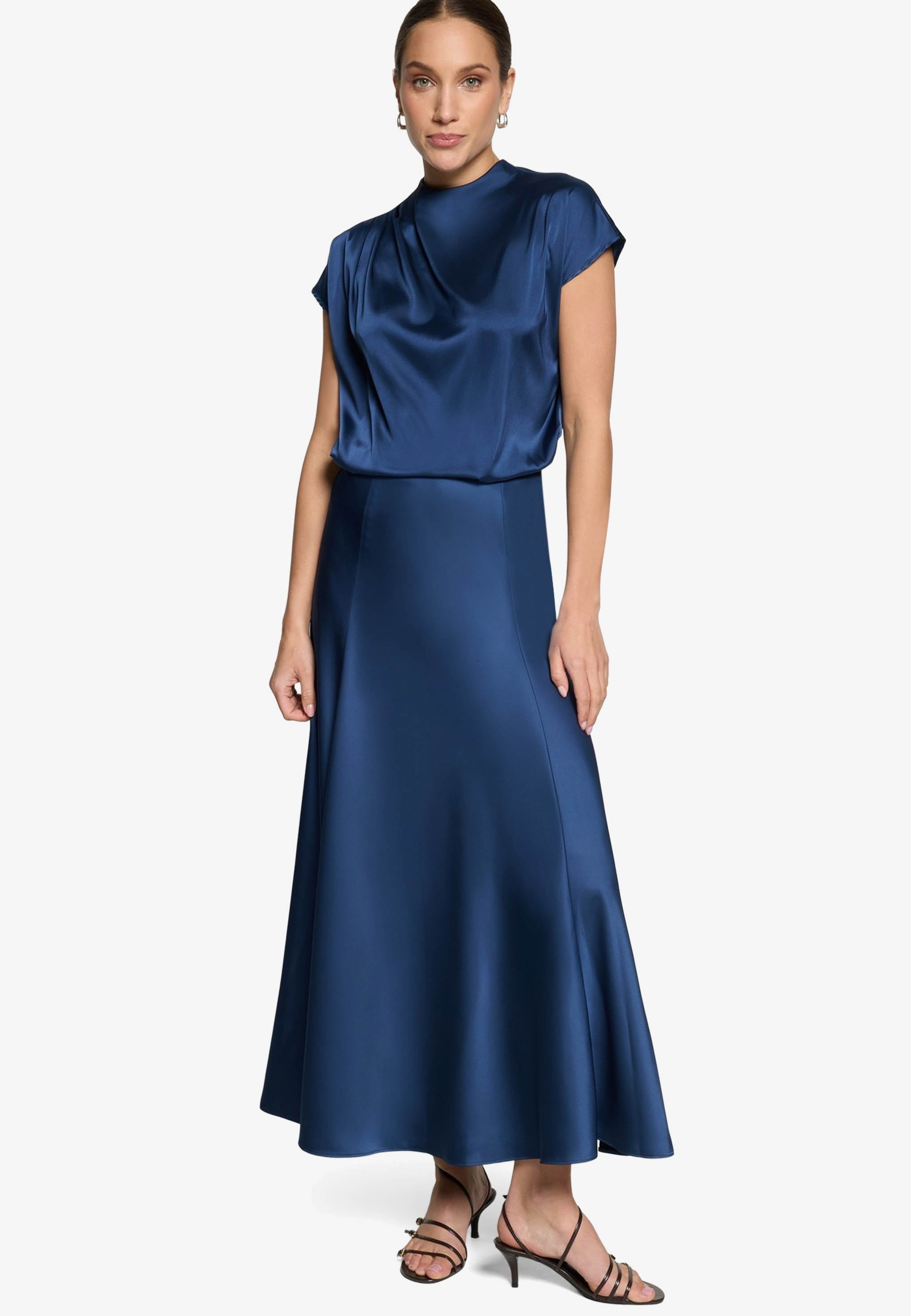 Satinrock  Maxi mit Gummibund