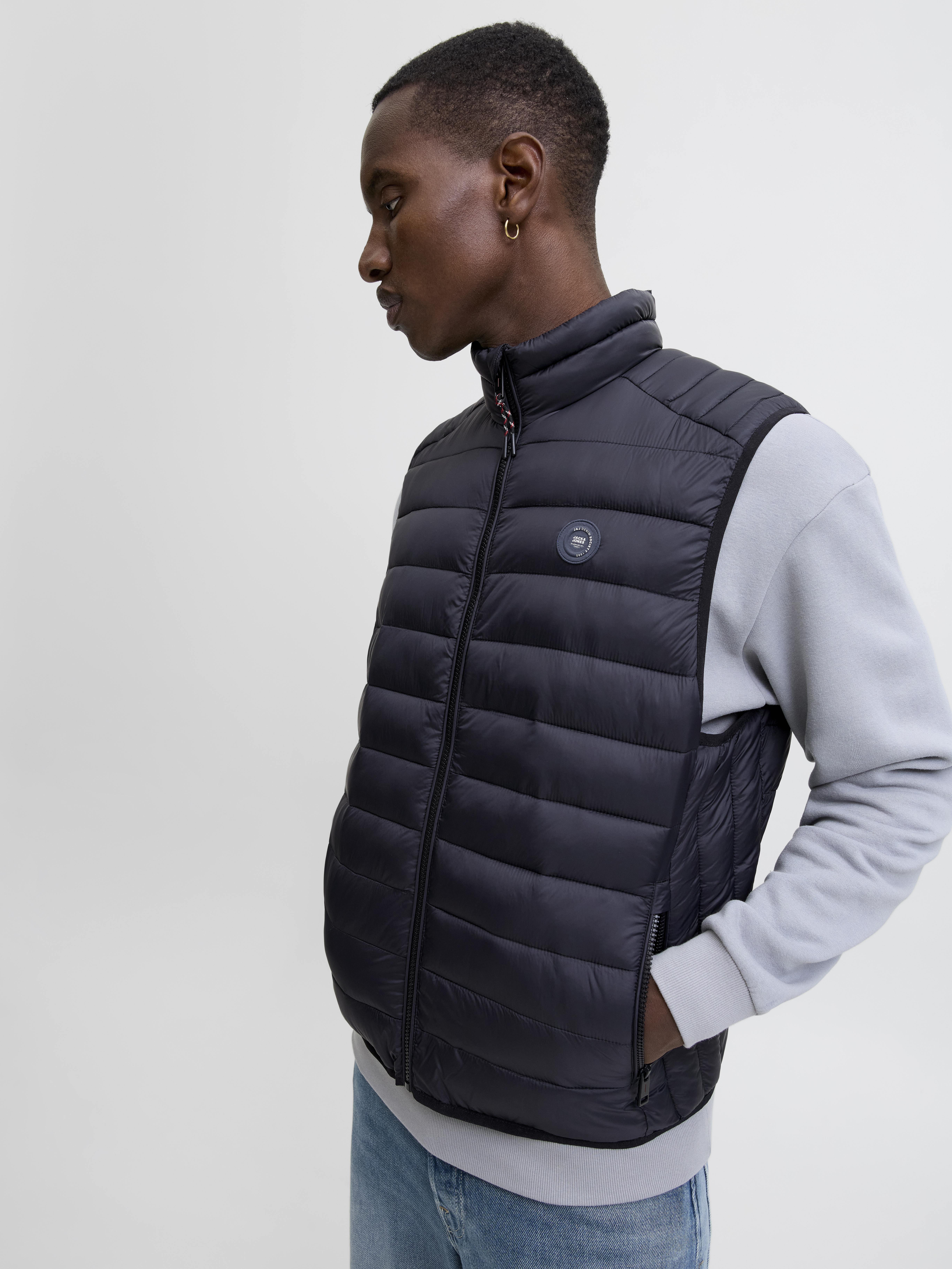 JJEBRADLEY LIGHT BODYWARMER COLLAR NOOS