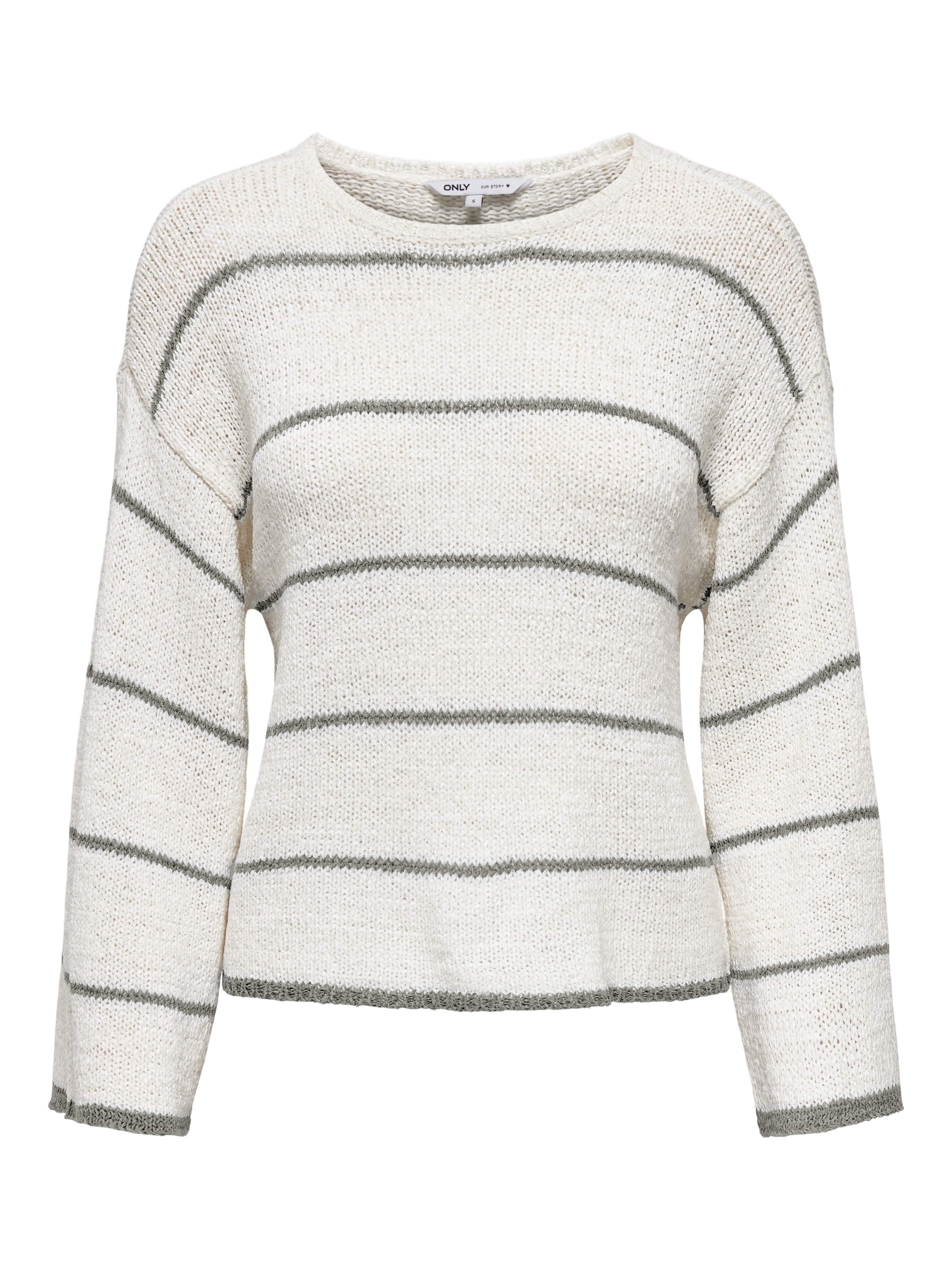 ONLGEENA 7/8 STRIPE O-NECK KNT