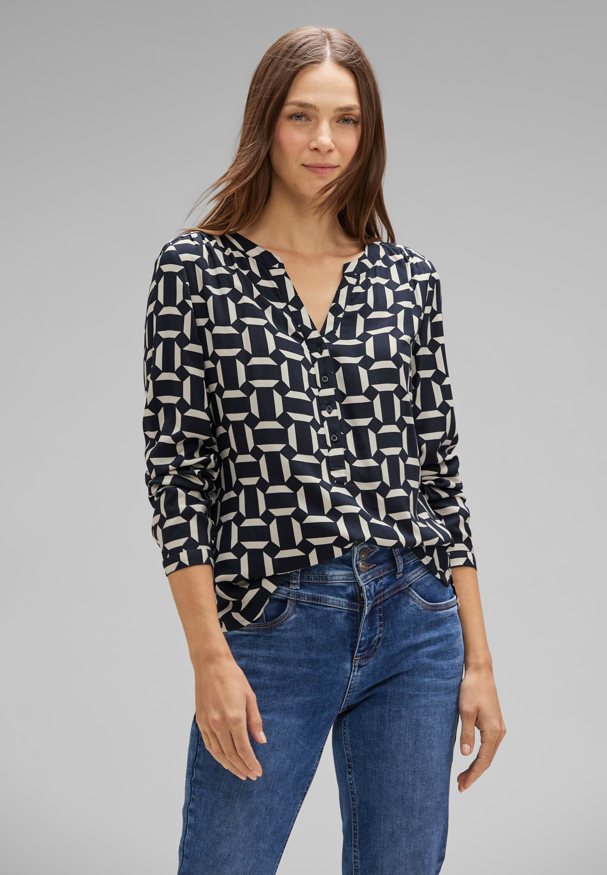 Viskose Bluse mit Print
