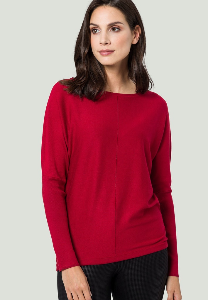 Pullover mit U-Boot Ausschnitt