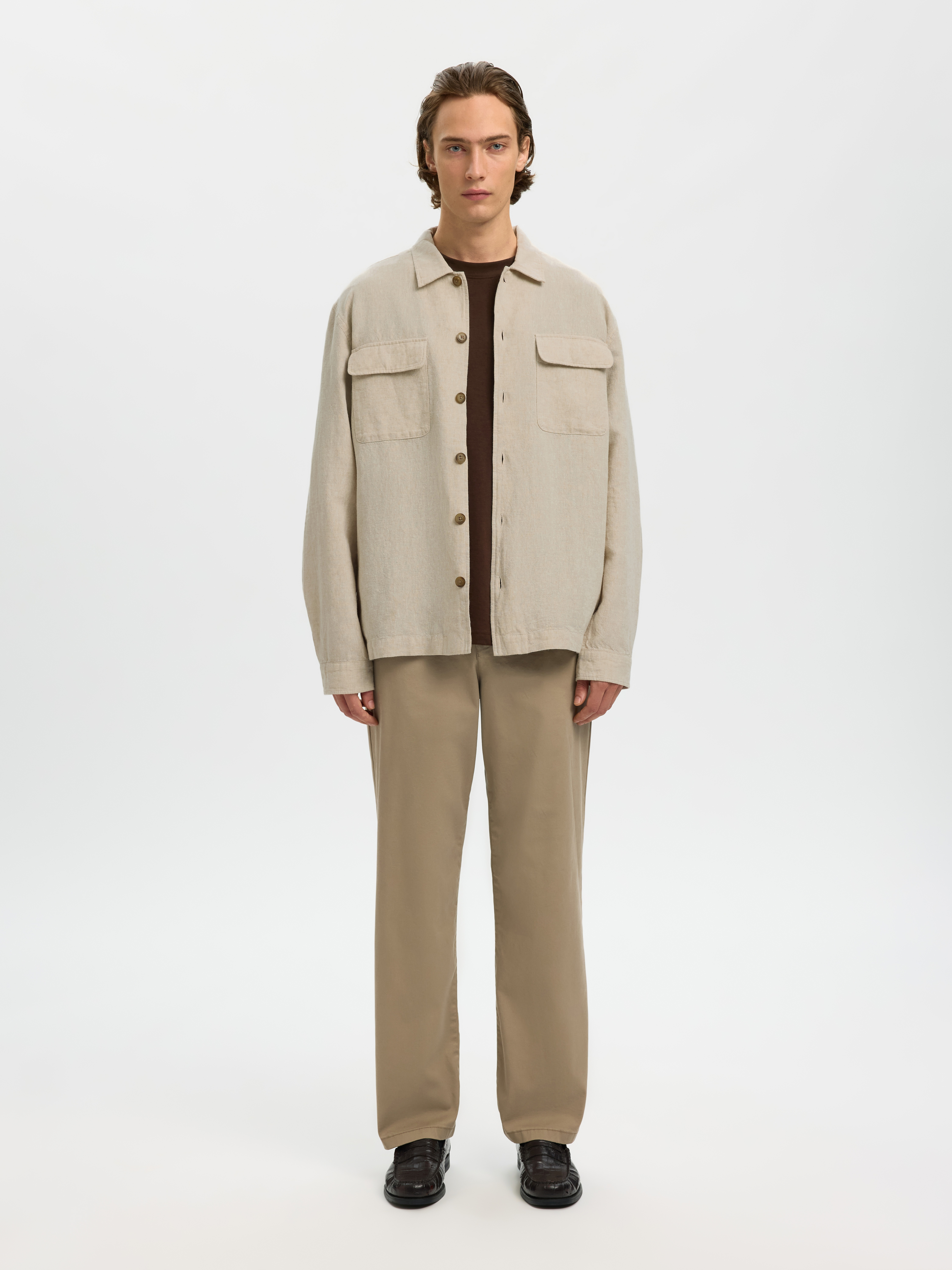 SLMOTTO LEROY LINEN BLEND OVERSHIRT NOOS