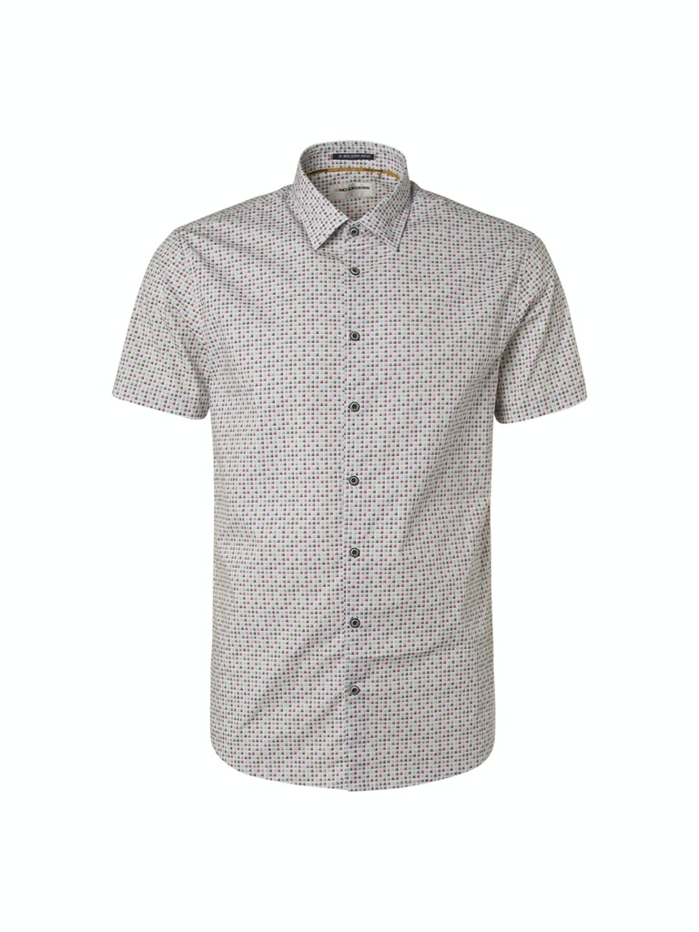 Shirt Short Sleeve Allover Printed Stretch