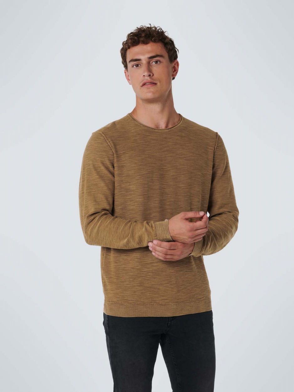 Pullover Crewneck Slub Garment Dyed + Stone Washed