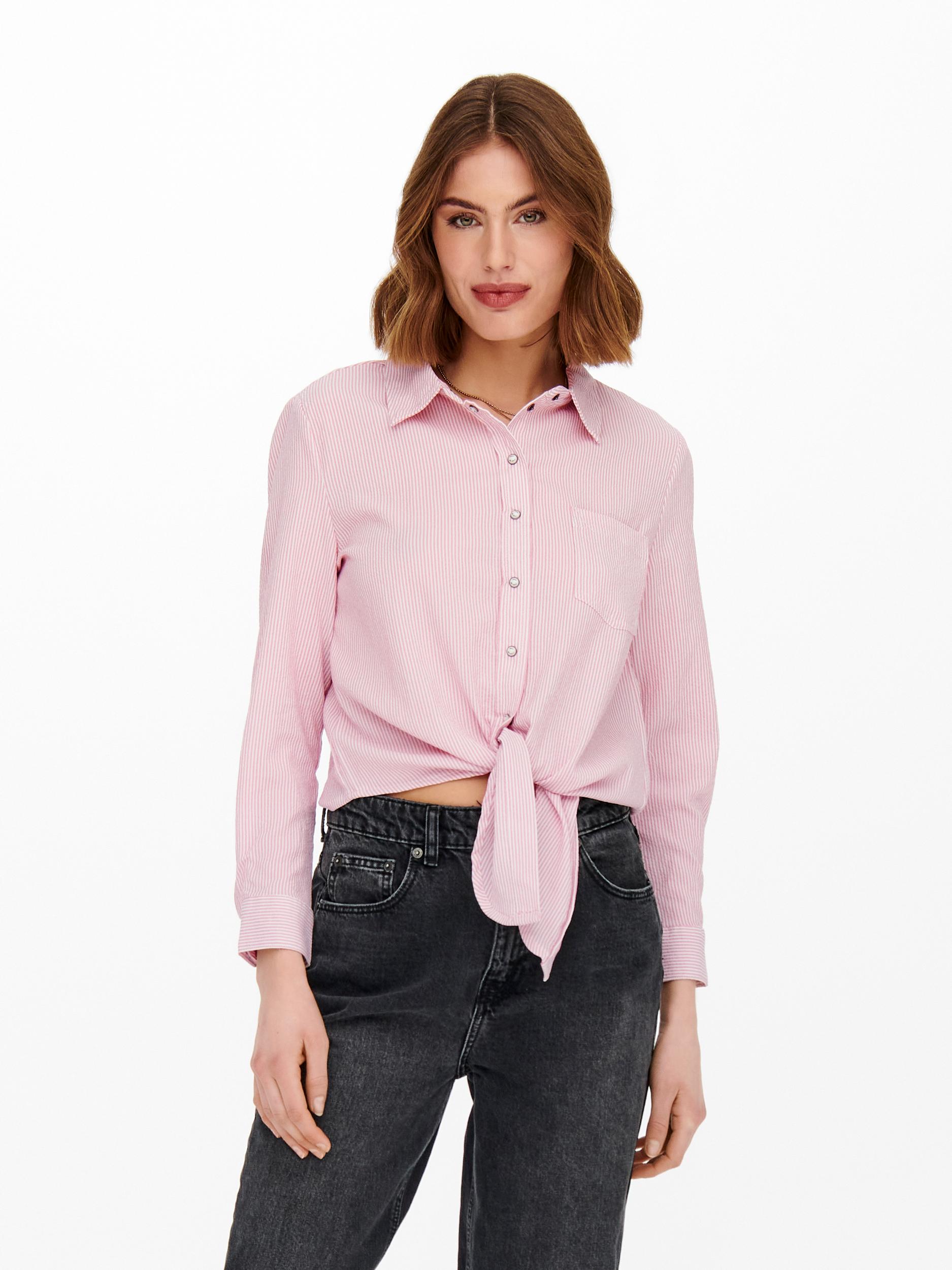 ONLLECEY LS KNOT SHIRT NOOS WVN