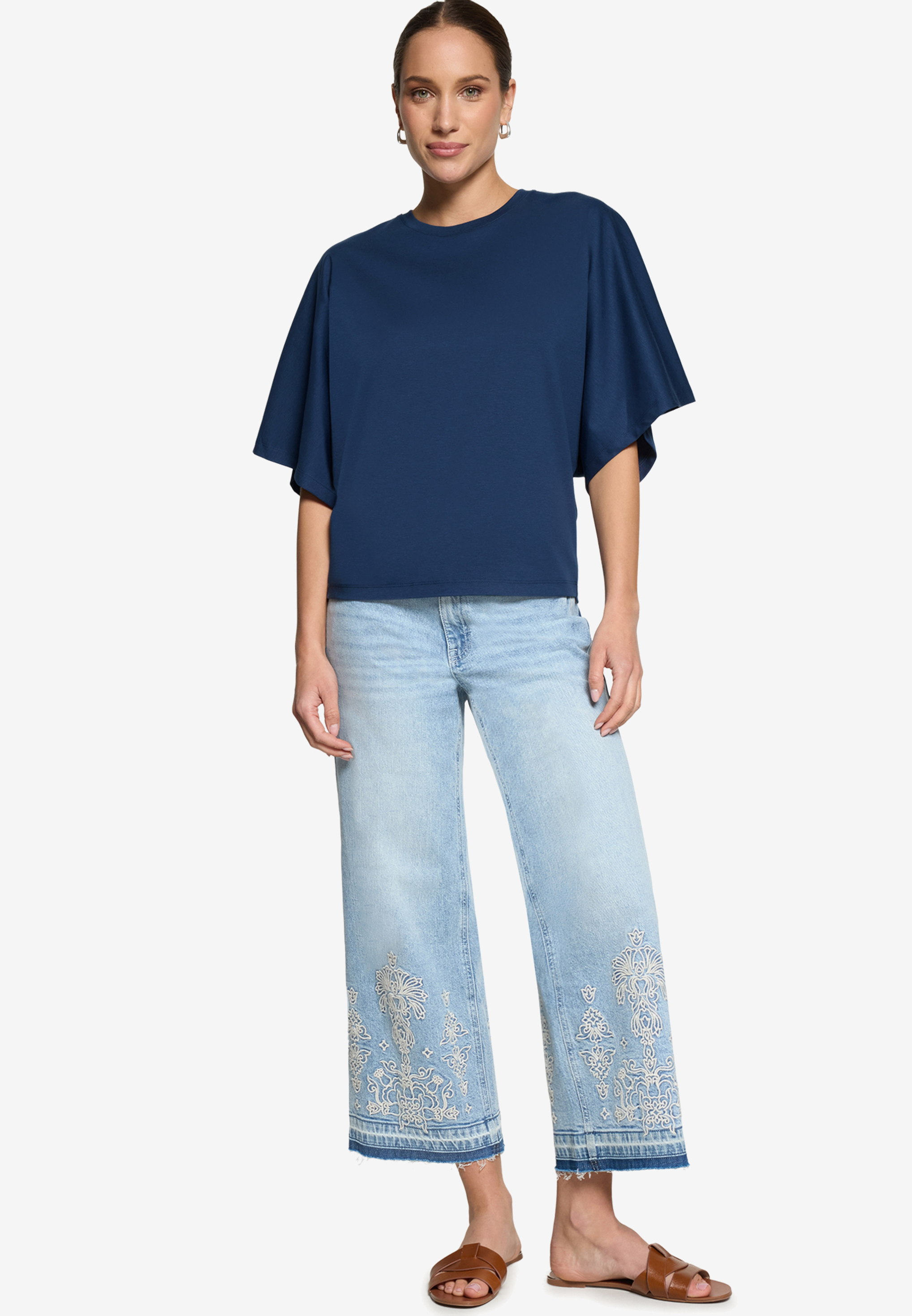 T-Shirt  mit weiten Ärmeln