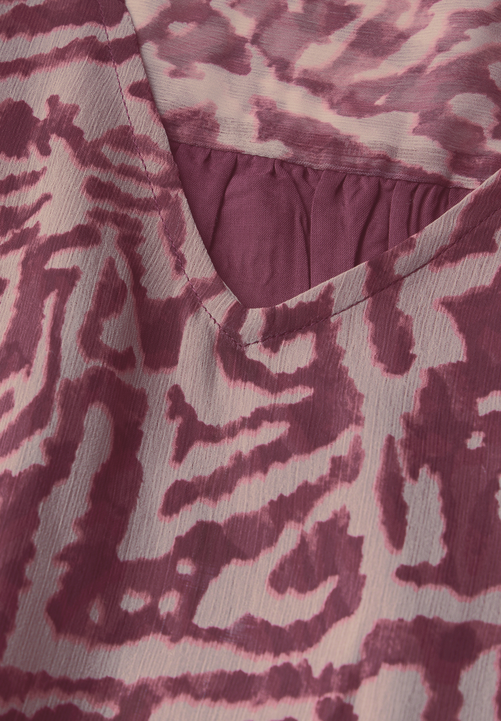 Chiffon-Bluse mit Raffung