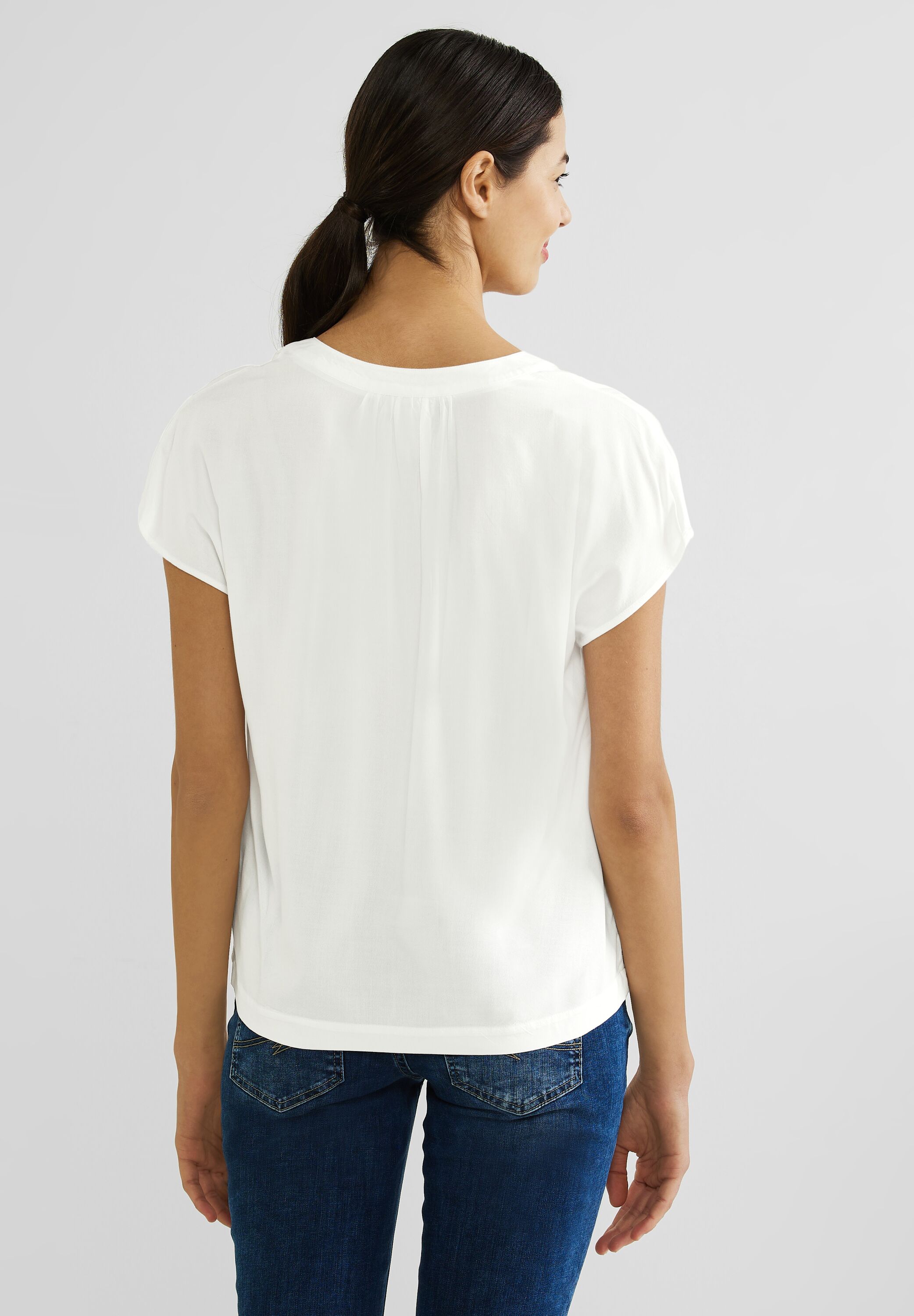Blusenshirt in Unifarbe