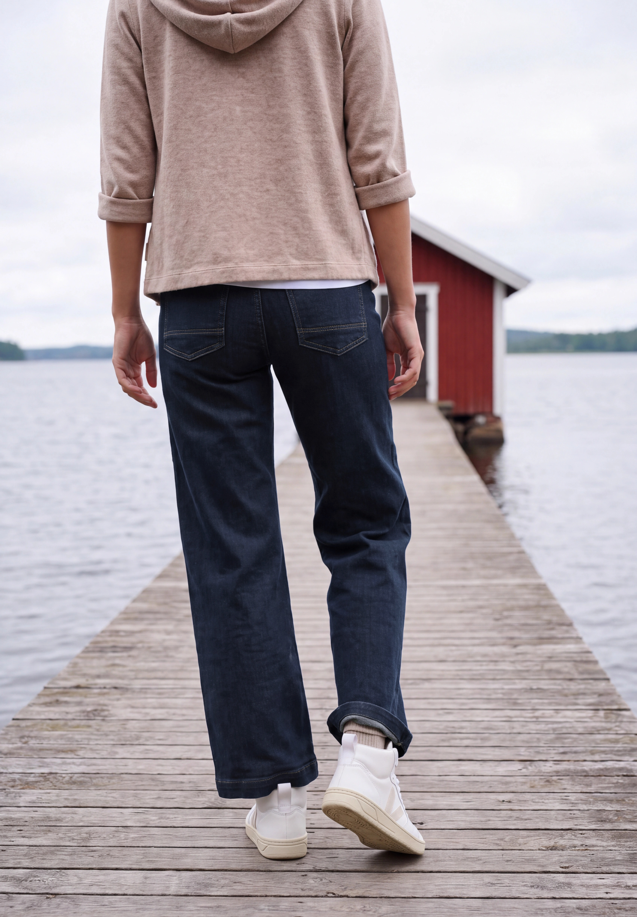 Wide Leg Jeans mit Patch-Pockets