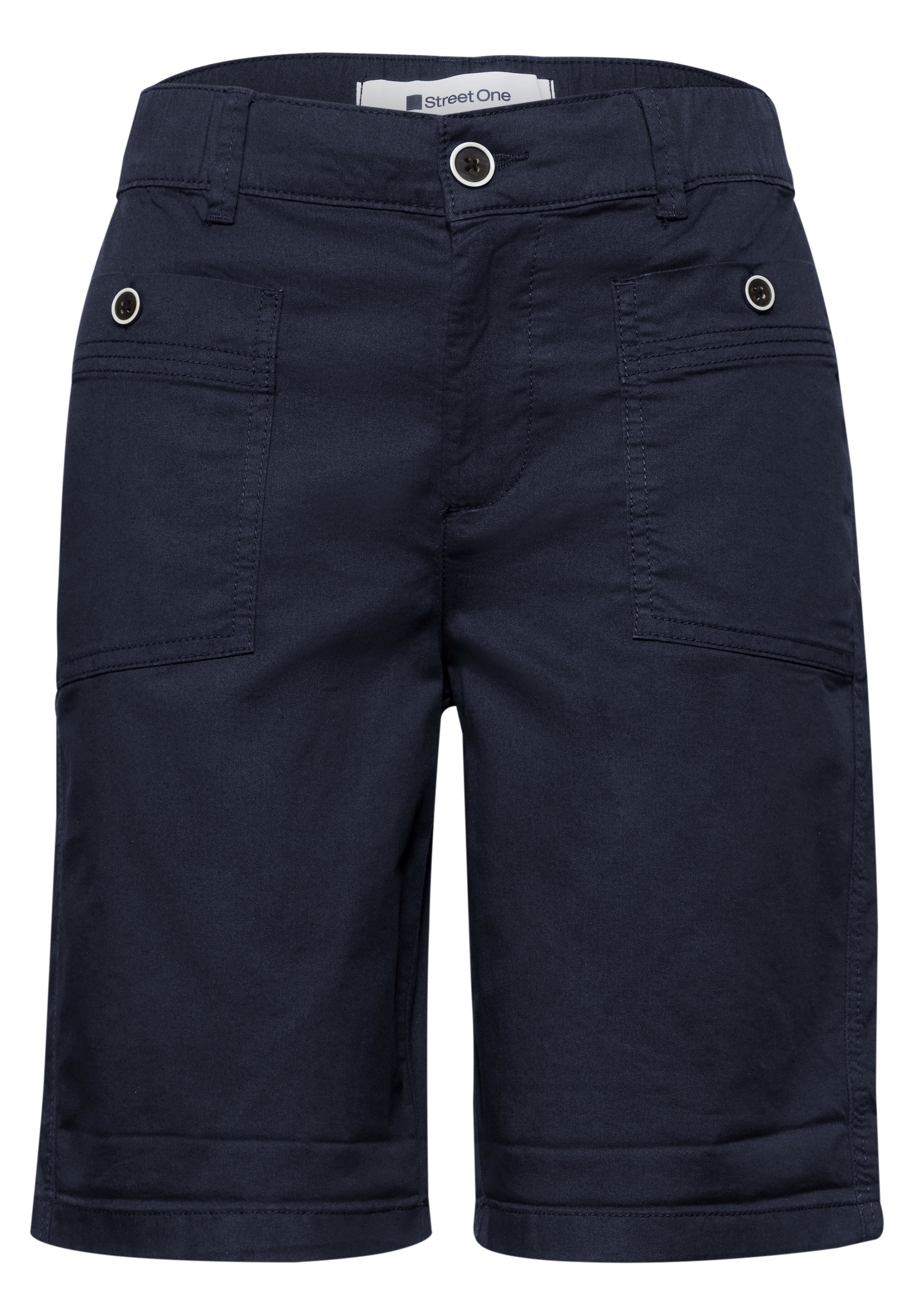 Straight Leg Bermuda mit Turn-Up