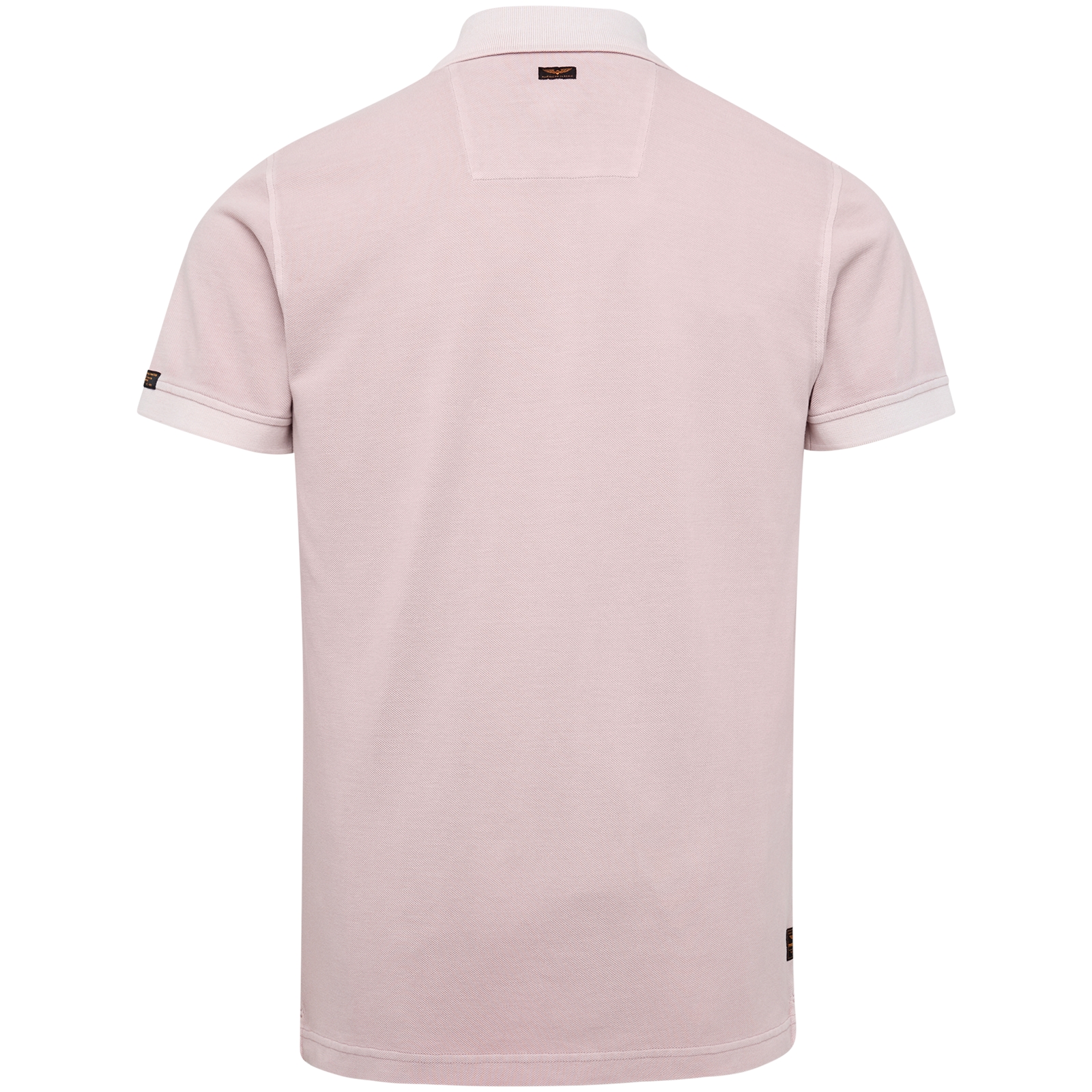 Short sleeve polo garment dyed pique