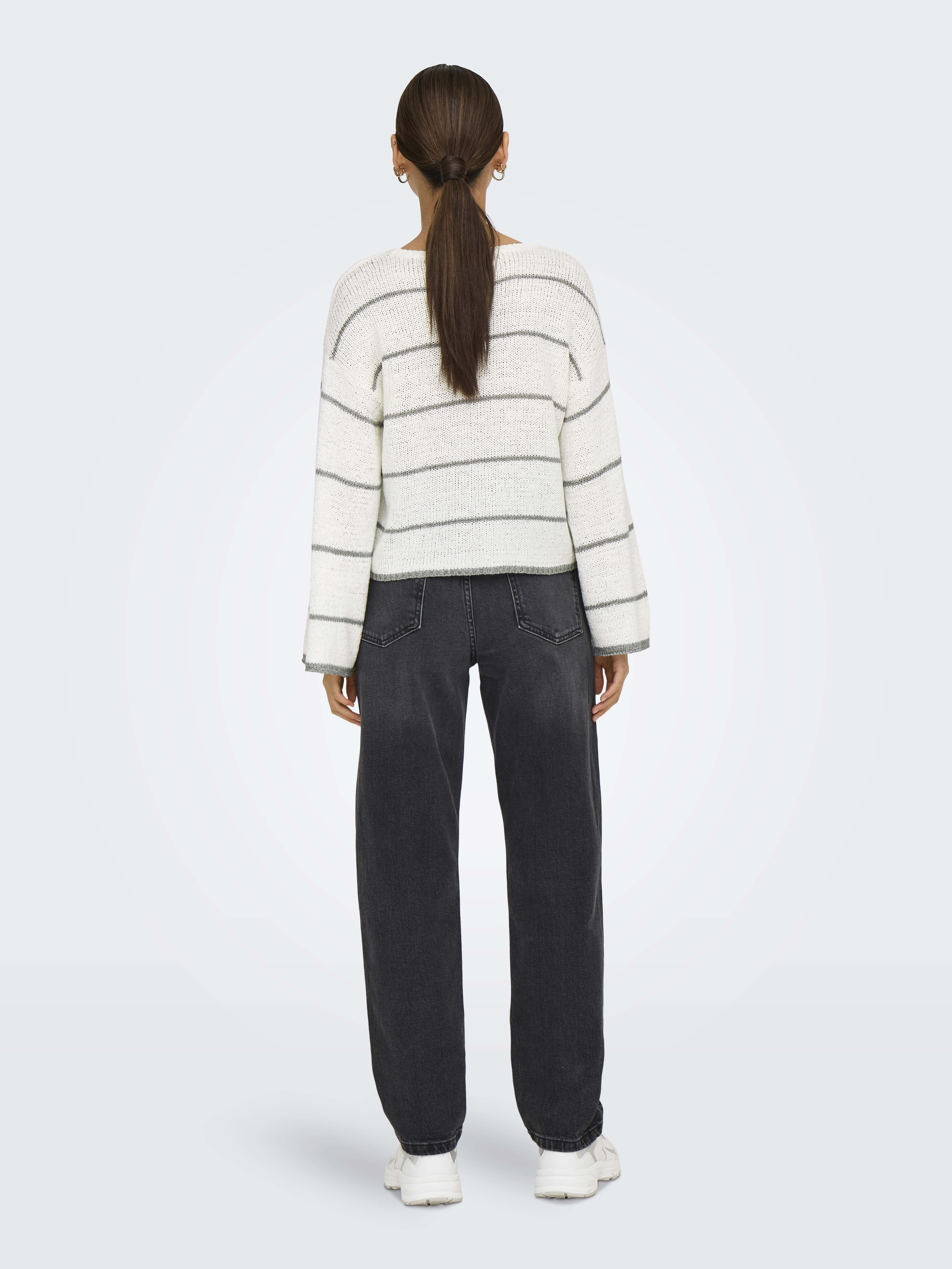 ONLGEENA 7/8 STRIPE O-NECK KNT