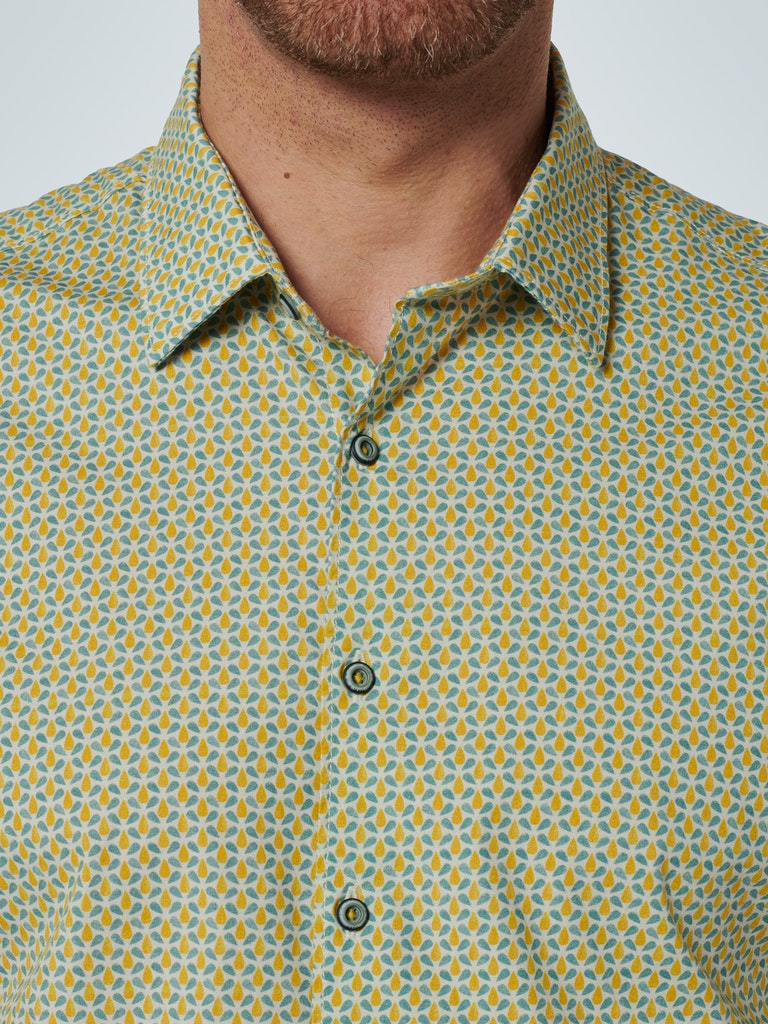 Shirt Short Sleeve Allover Printed Stretch