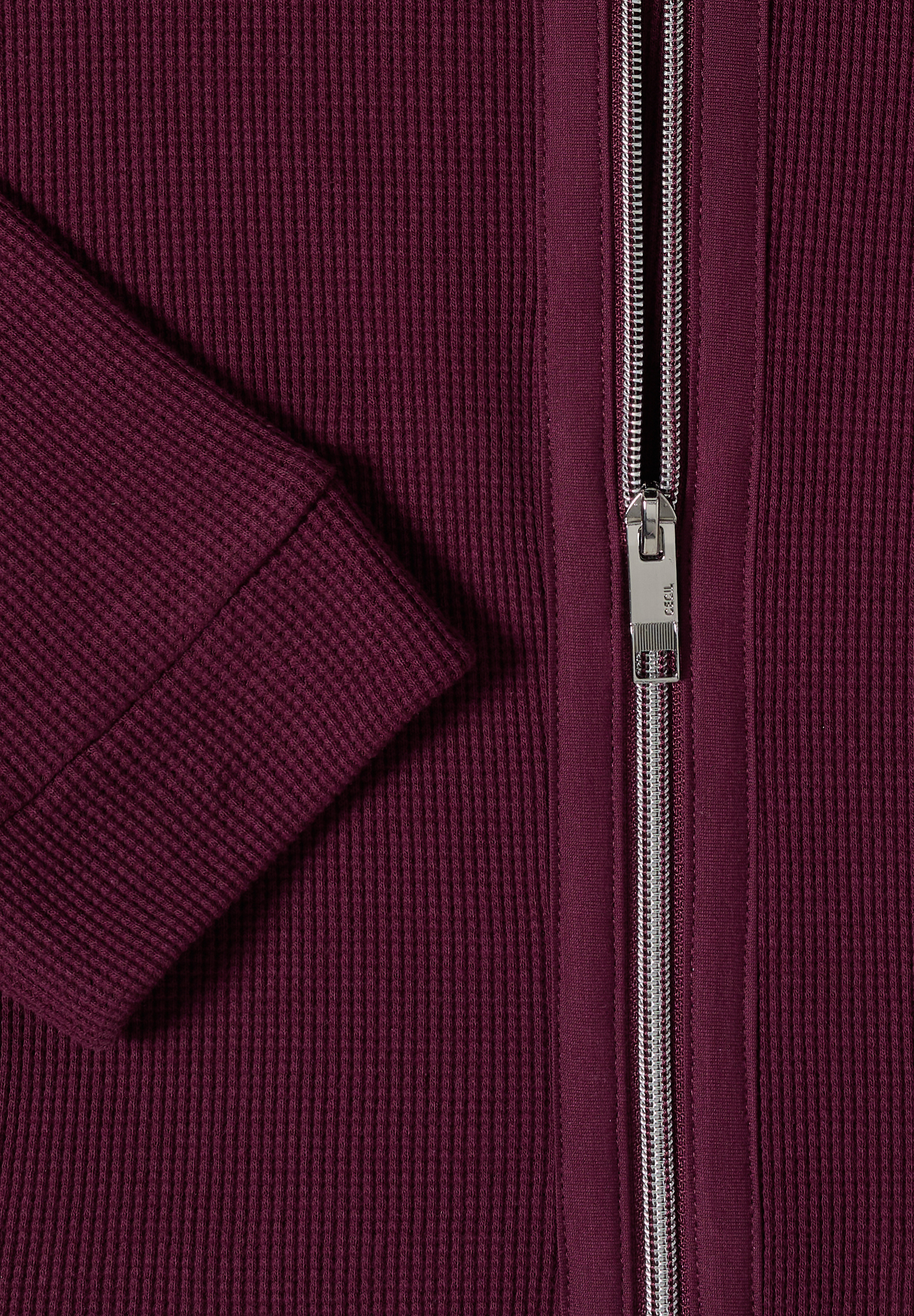 Langarm Jacke mit Kapuze und Taschen